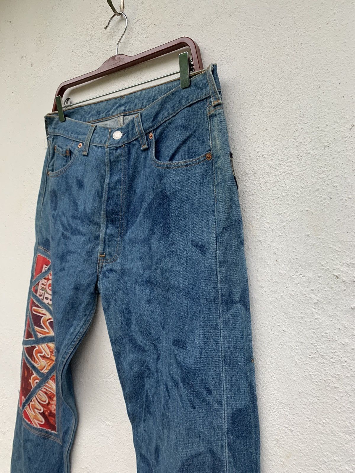 Bob Marley LEVI’S 501 RECONSTRUCTED BOB MARLEY REGGAE DENIM PANTS Size US 32 / EU 48 - 8 Thumbnail