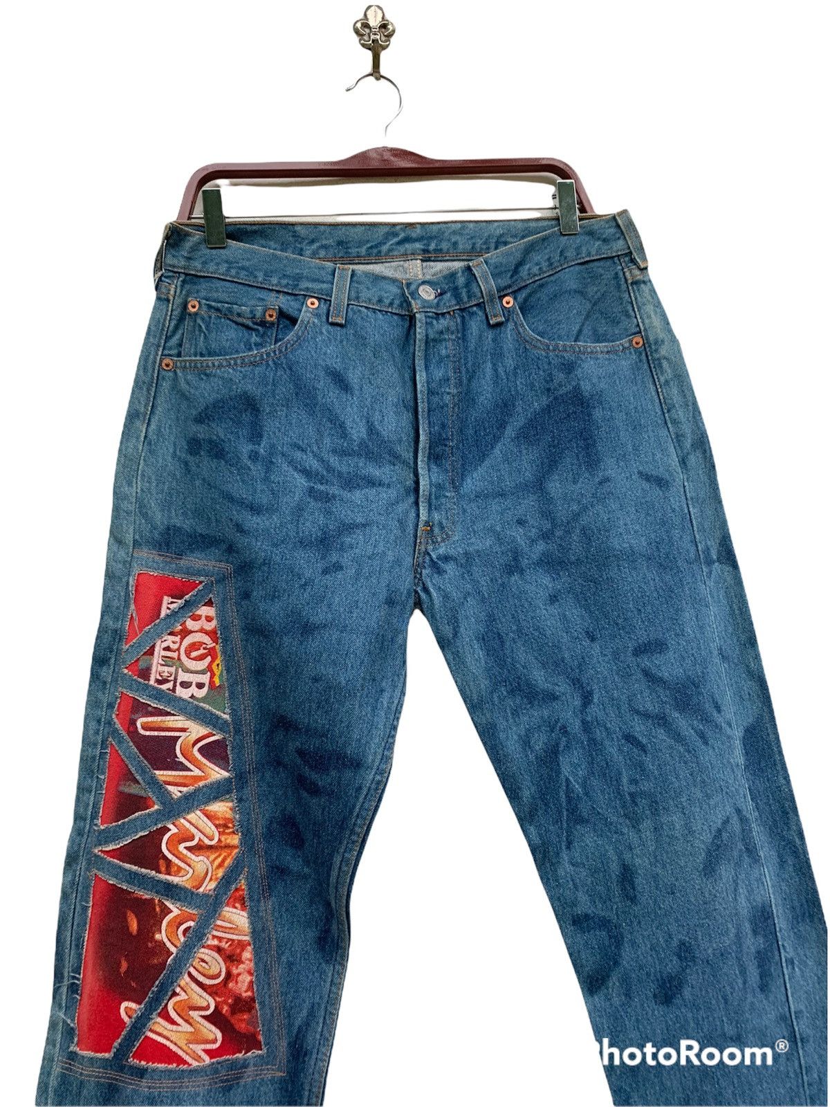 Bob Marley LEVI’S 501 RECONSTRUCTED BOB MARLEY REGGAE DENIM PANTS Size US 32 / EU 48 - 1 Thumbnail
