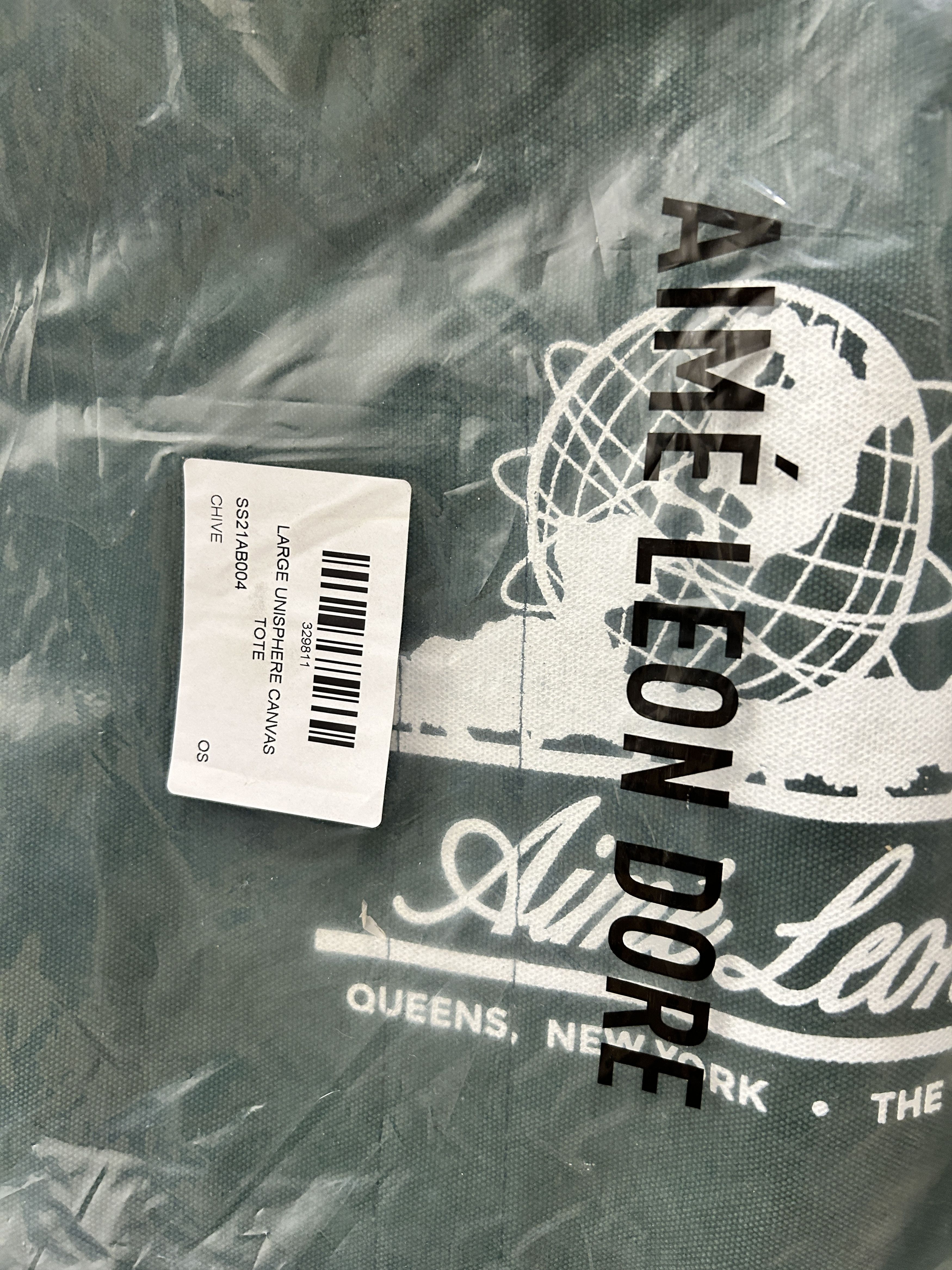 Aime Leon Dore Aime Leon Dore large Unisphere Tote Bag Green Size ONE SIZE - 2 Thumbnail