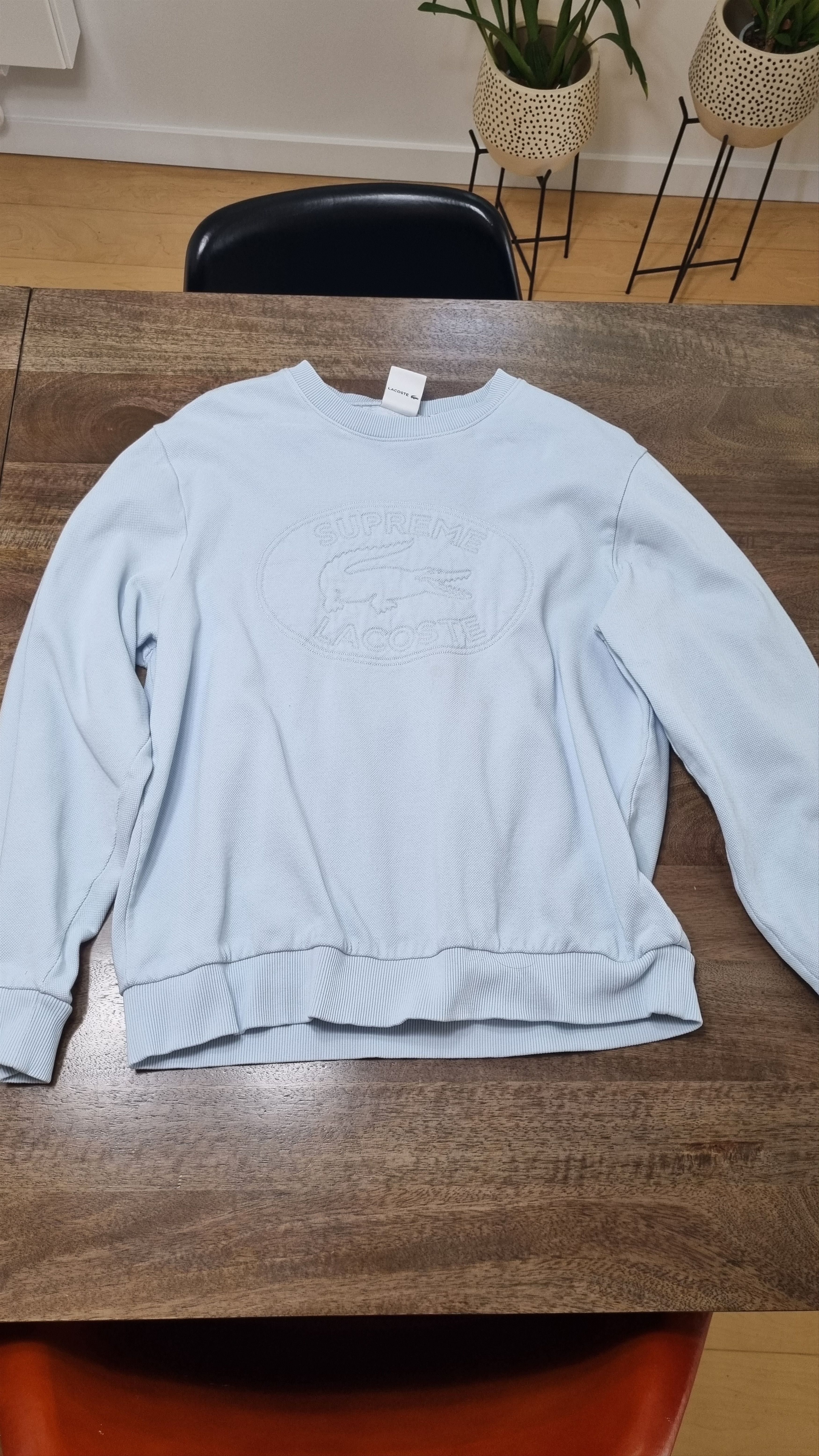 Supreme lacoste best sale pique crewneck