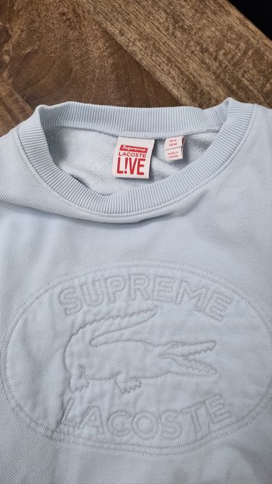 Supreme SUPREME LACOSTE SS17 LOGO CREWNECK | Grailed