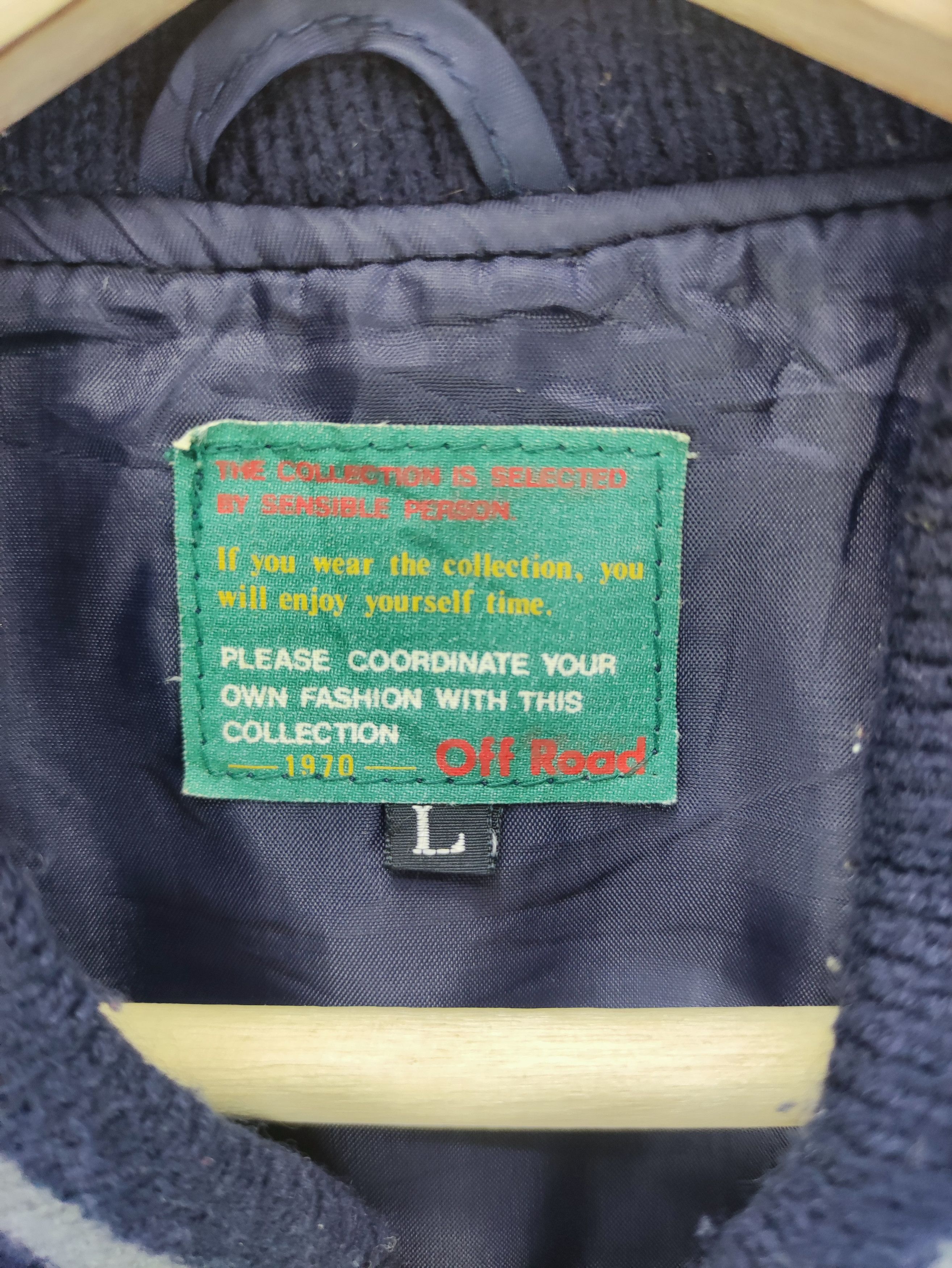 Vintage Vintage Off Road Varsity Wool Jacket Snap Button Size US L / EU 52-54 / 3 - 2 Thumbnail