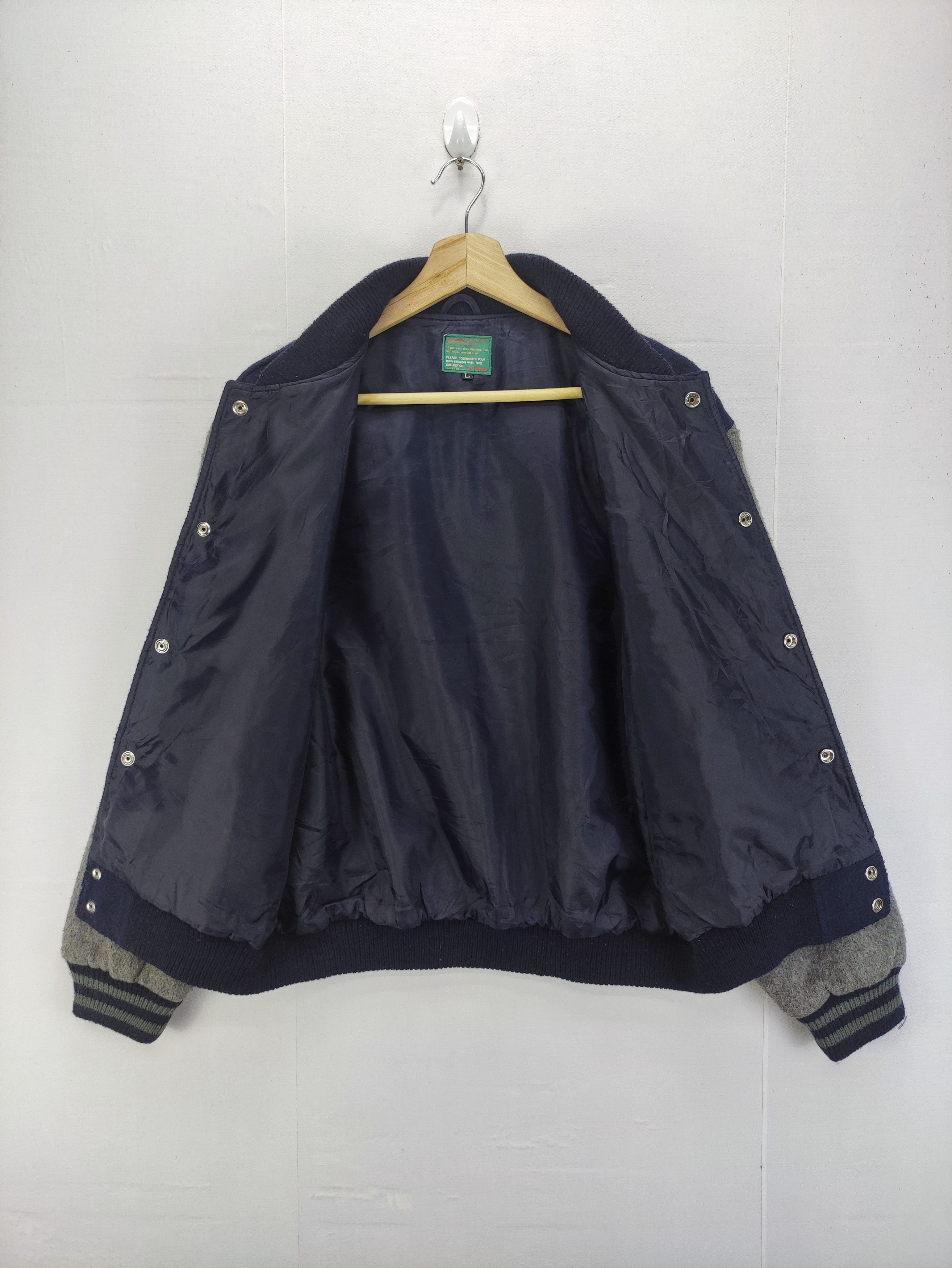 Vintage Vintage Off Road Varsity Wool Jacket Snap Button Size US L / EU 52-54 / 3 - 3 Thumbnail