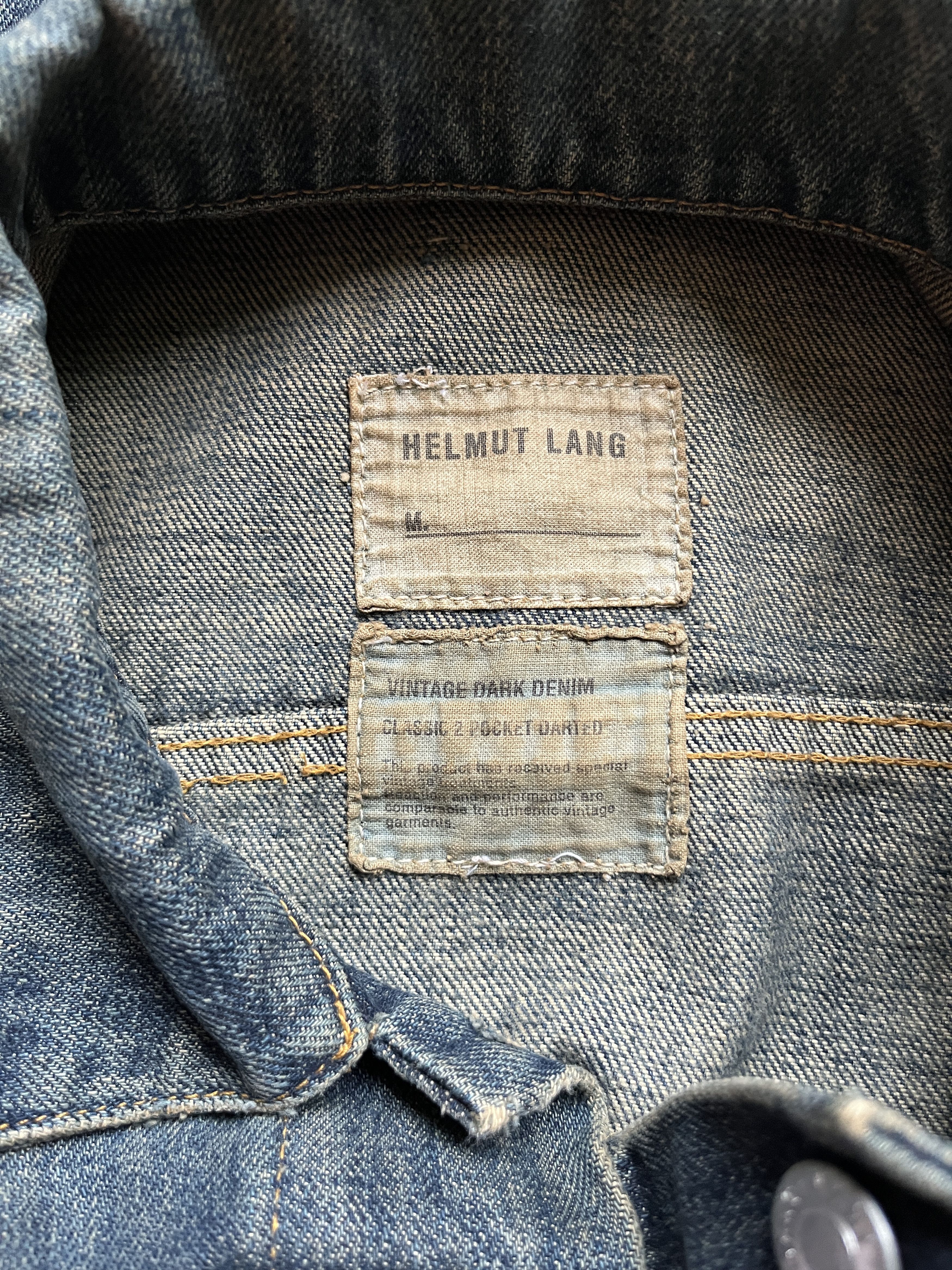 Helmut Lang ⚡️QUICK SALE⚡️2000's Helmut Lang Blue Denim Jean Jacket Size L / US 10 / IT 46 - 3 Thumbnail