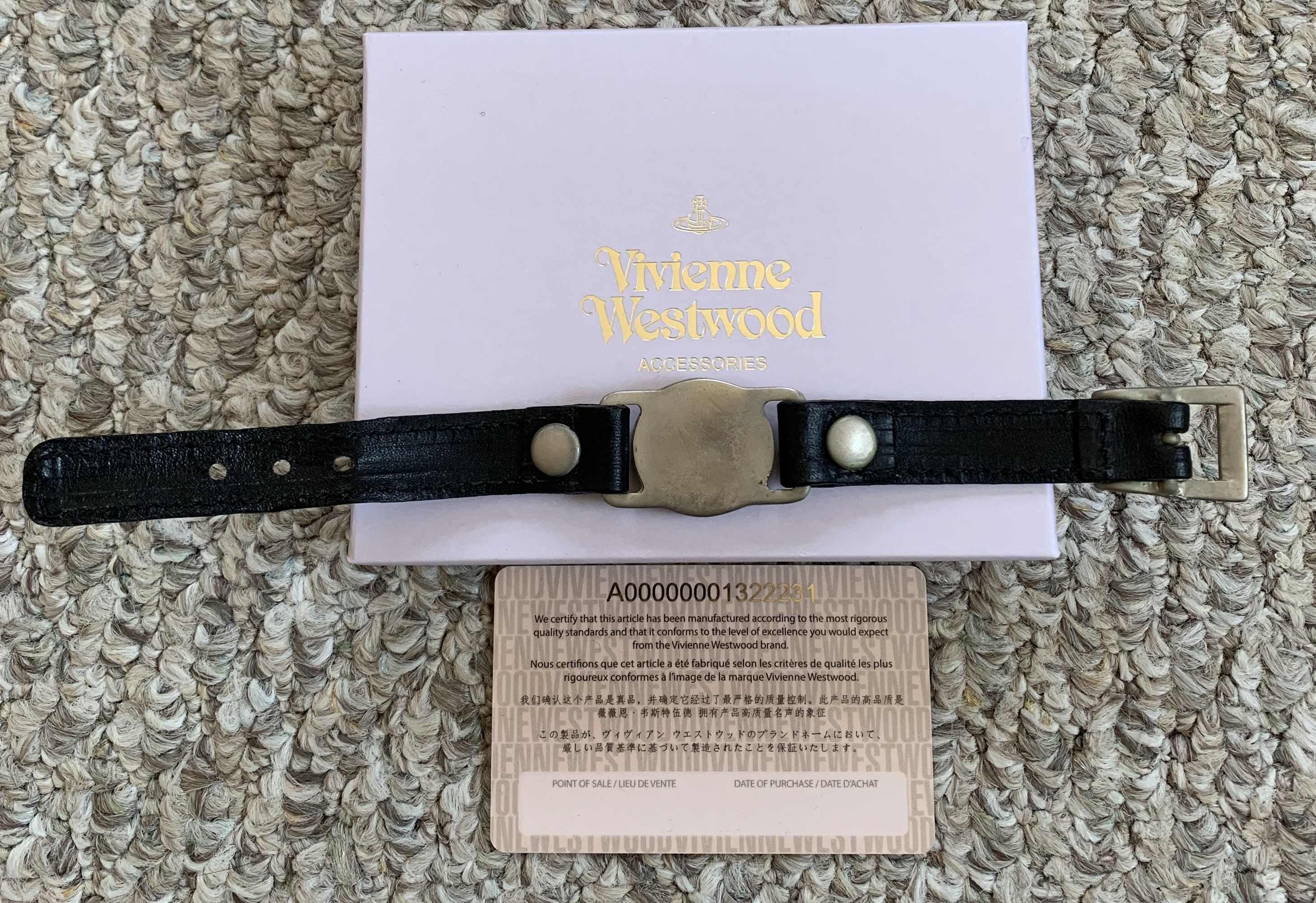 Vivienne Westwood Vivenne Westwood Watch-Inspired Leather Orb Bracelet Size ONE SIZE - 3 Thumbnail