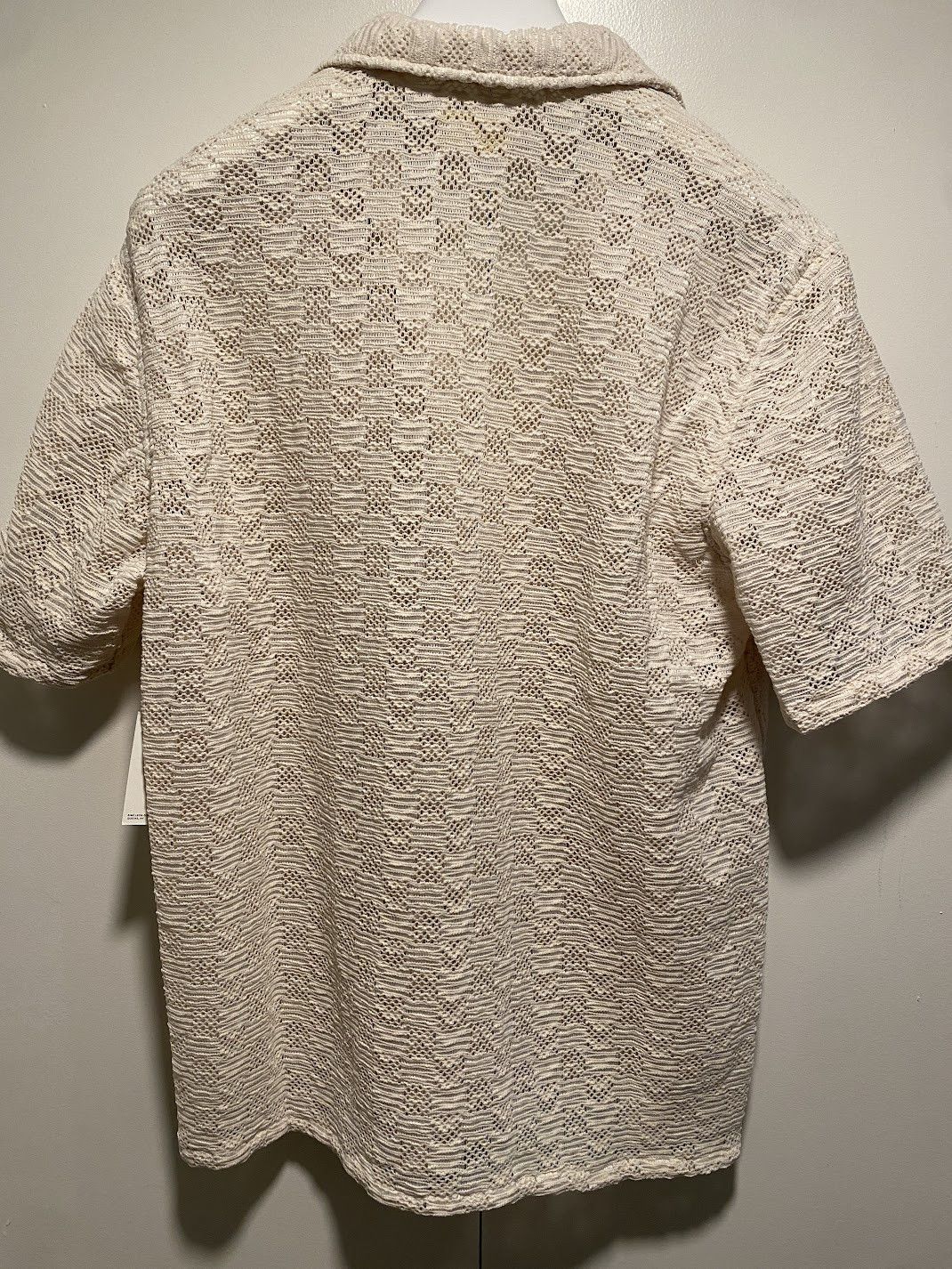 Aime Leon Dore Rico Shirt Cream lace crochet Woven Button AfterGlow ss22 Size US XXL / EU 58 / 5 - 5 Thumbnail