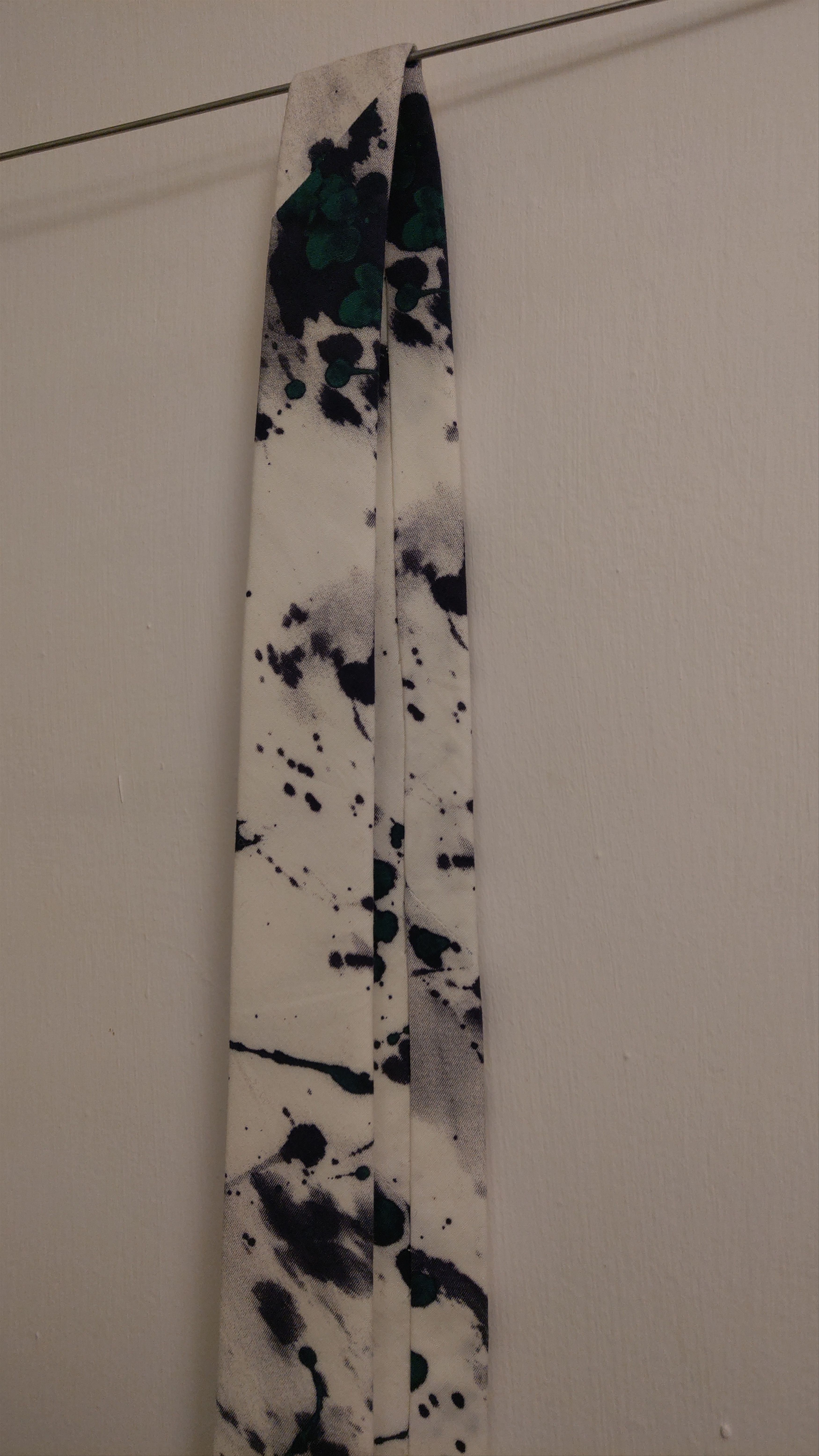 Dirk Bikkembergs Beautiful Ink Paint Tie Goth Darkfashion Art Size ONE SIZE - 12 Thumbnail