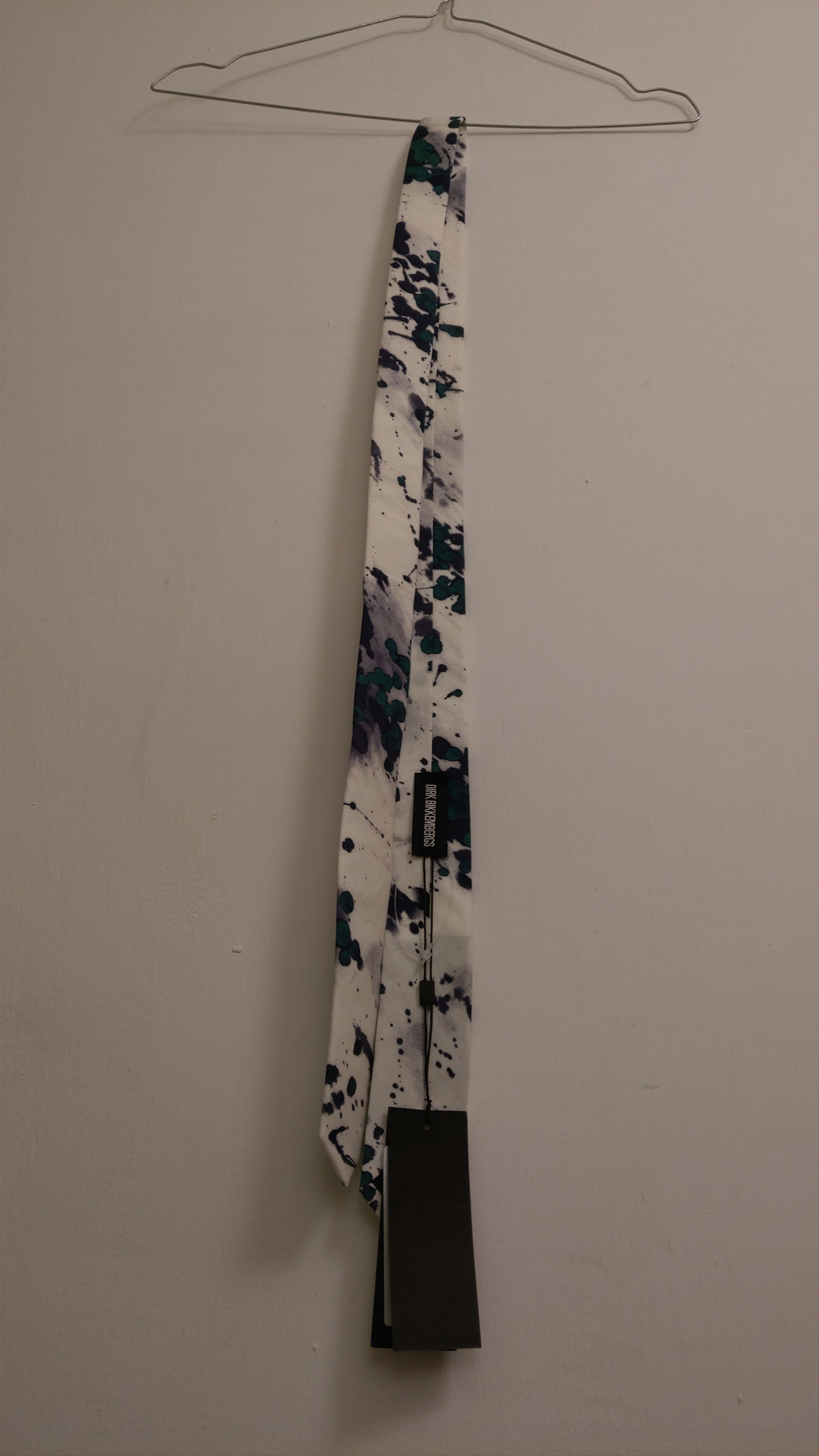 Dirk Bikkembergs Beautiful Ink Paint Tie Goth Darkfashion Art Size ONE SIZE - 9 Thumbnail