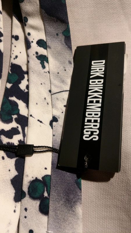 Dirk Bikkembergs Beautiful Ink Paint Tie Goth Darkfashion Art Size ONE SIZE - 5 Thumbnail