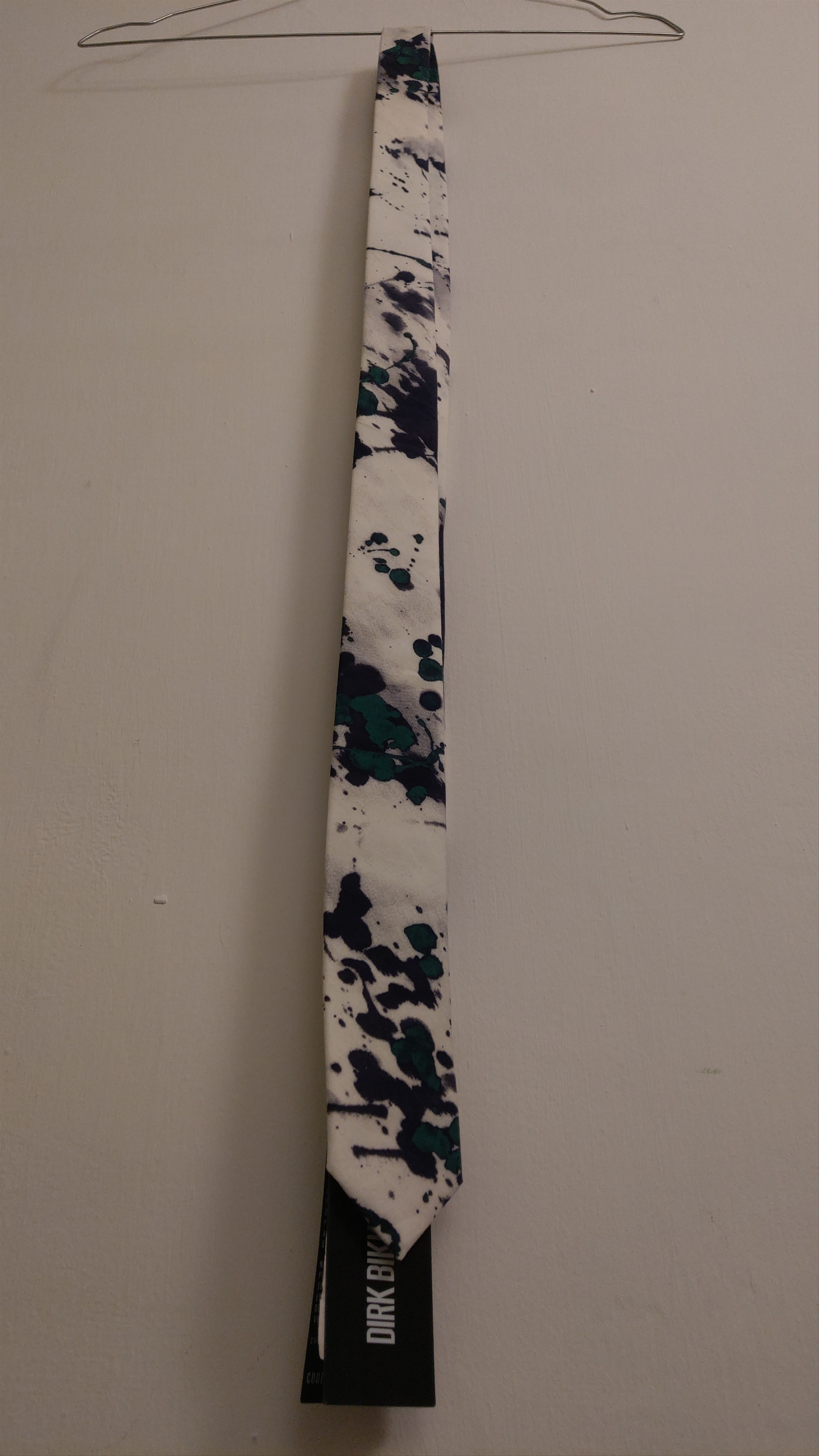 Dirk Bikkembergs Beautiful Ink Paint Tie Goth Darkfashion Art Size ONE SIZE - 15 Thumbnail