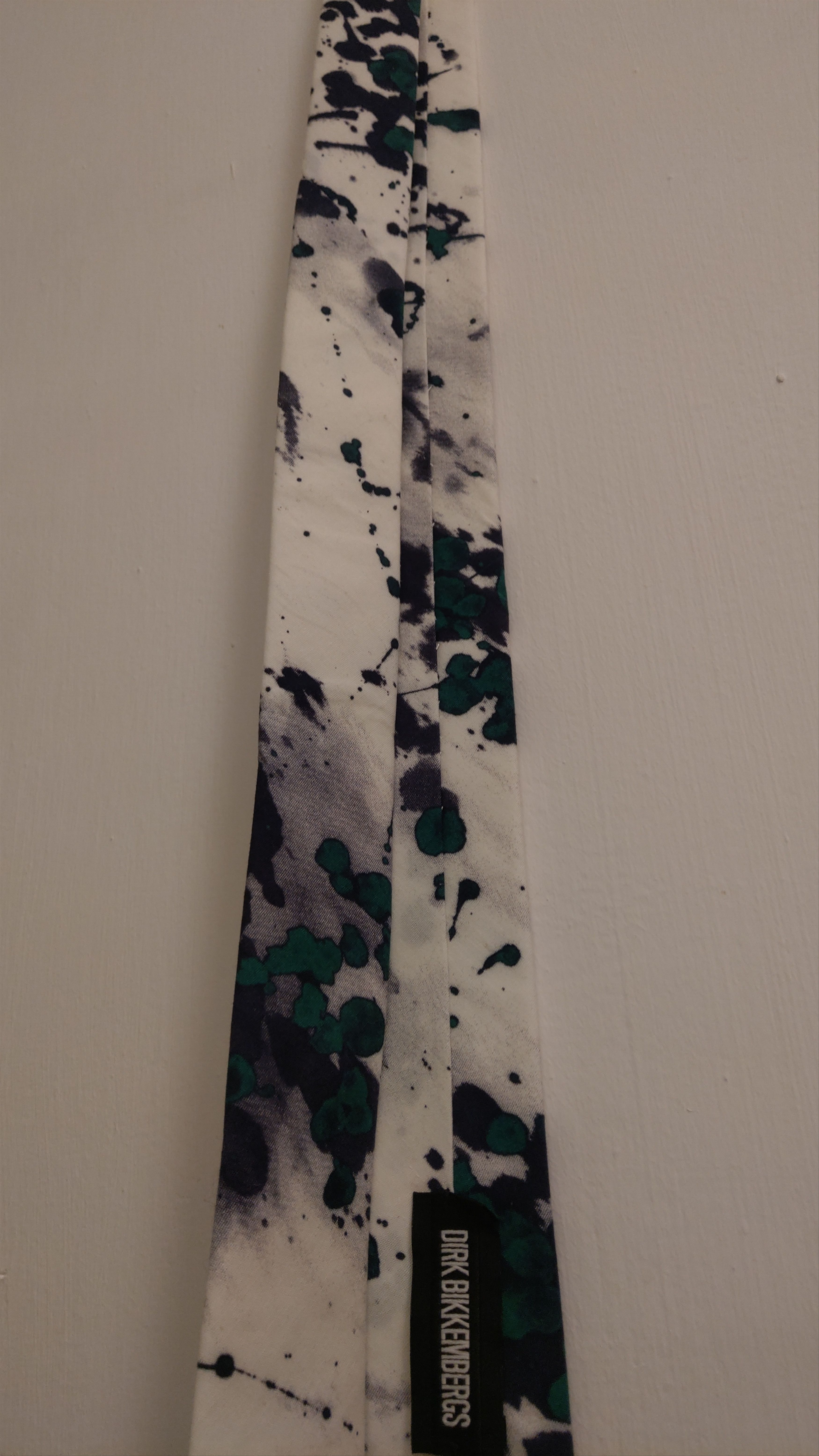 Dirk Bikkembergs Beautiful Ink Paint Tie Goth Darkfashion Art Size ONE SIZE - 13 Thumbnail