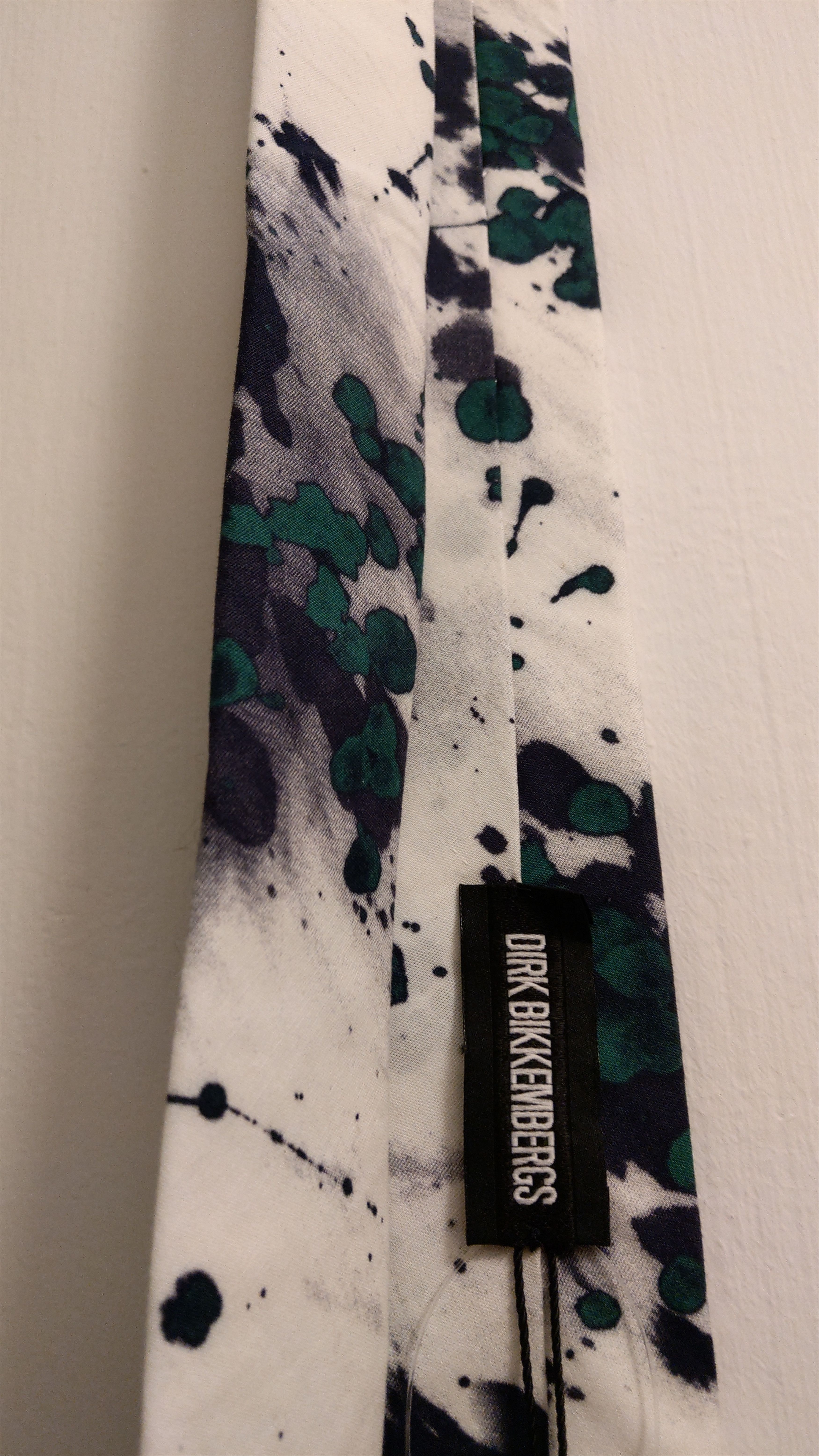 Dirk Bikkembergs Beautiful Ink Paint Tie Goth Darkfashion Art Size ONE SIZE - 4 Thumbnail