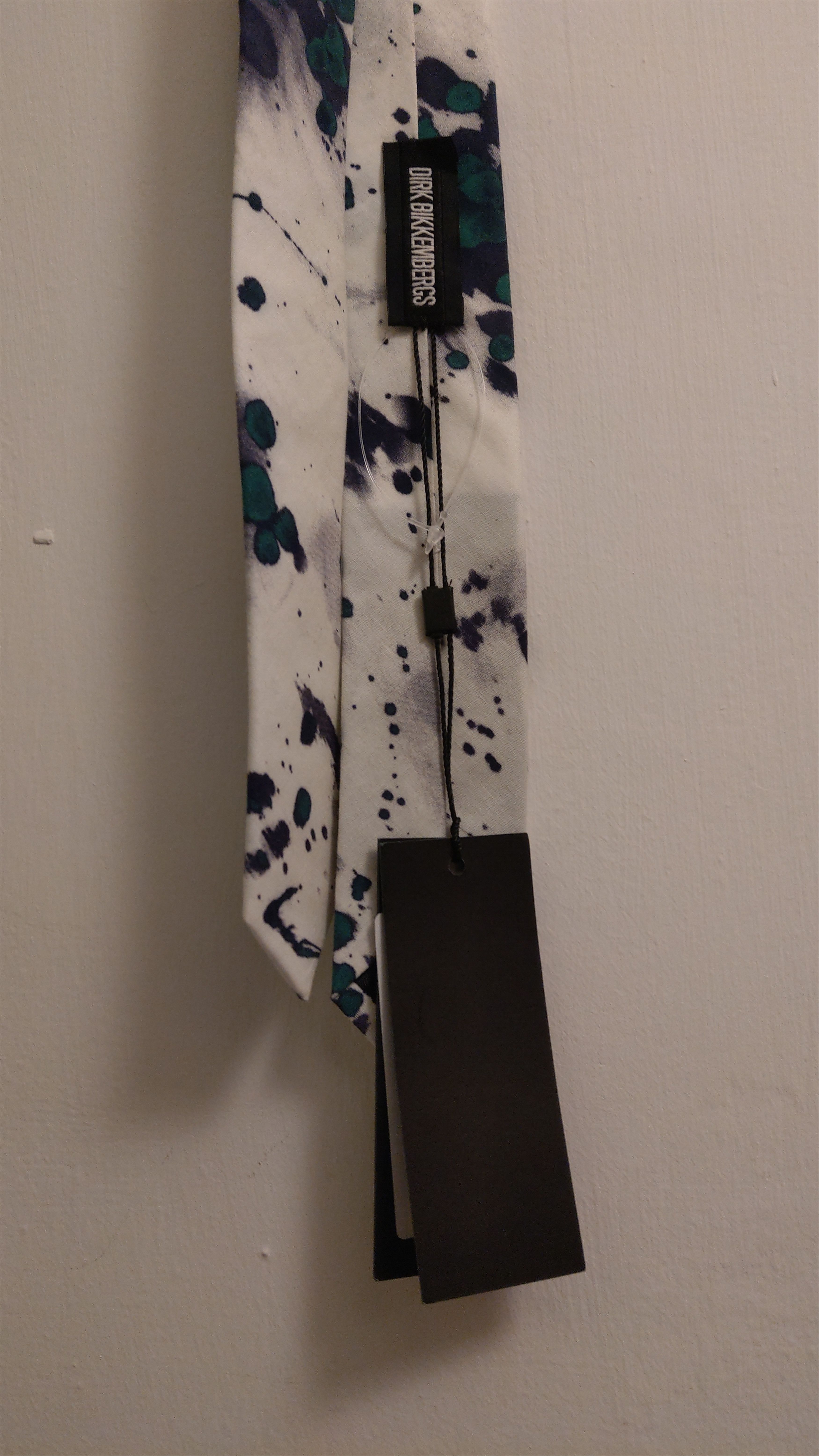 Dirk Bikkembergs Beautiful Ink Paint Tie Goth Darkfashion Art Size ONE SIZE - 14 Thumbnail