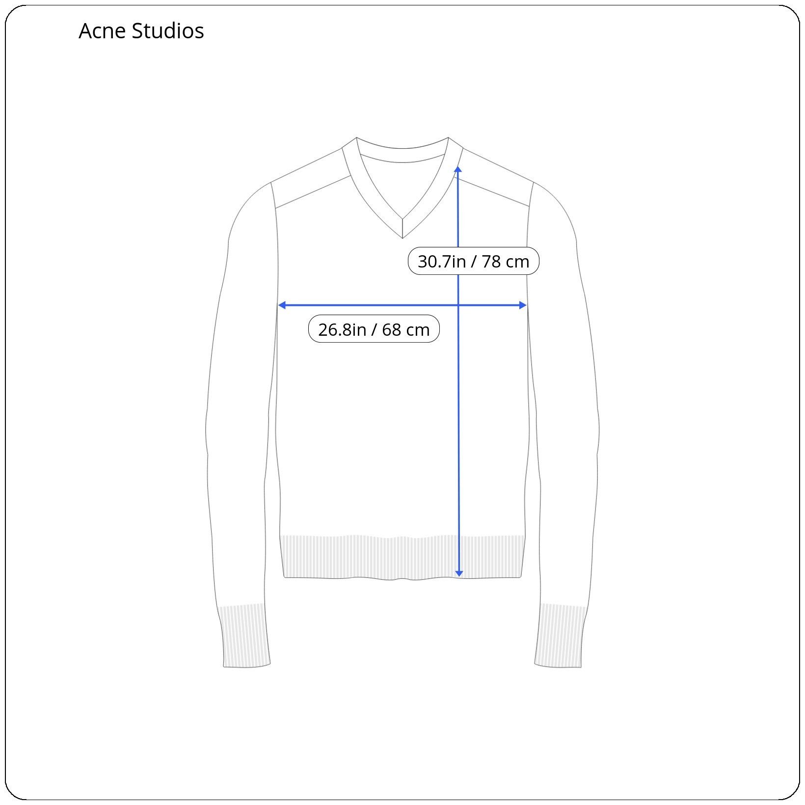Acne Studios ⚡️QUICK SALE⚡️Acne Studios Navy V-Neck Oversized Sweater Size US S / EU 44-46 / 1 - 6 Thumbnail
