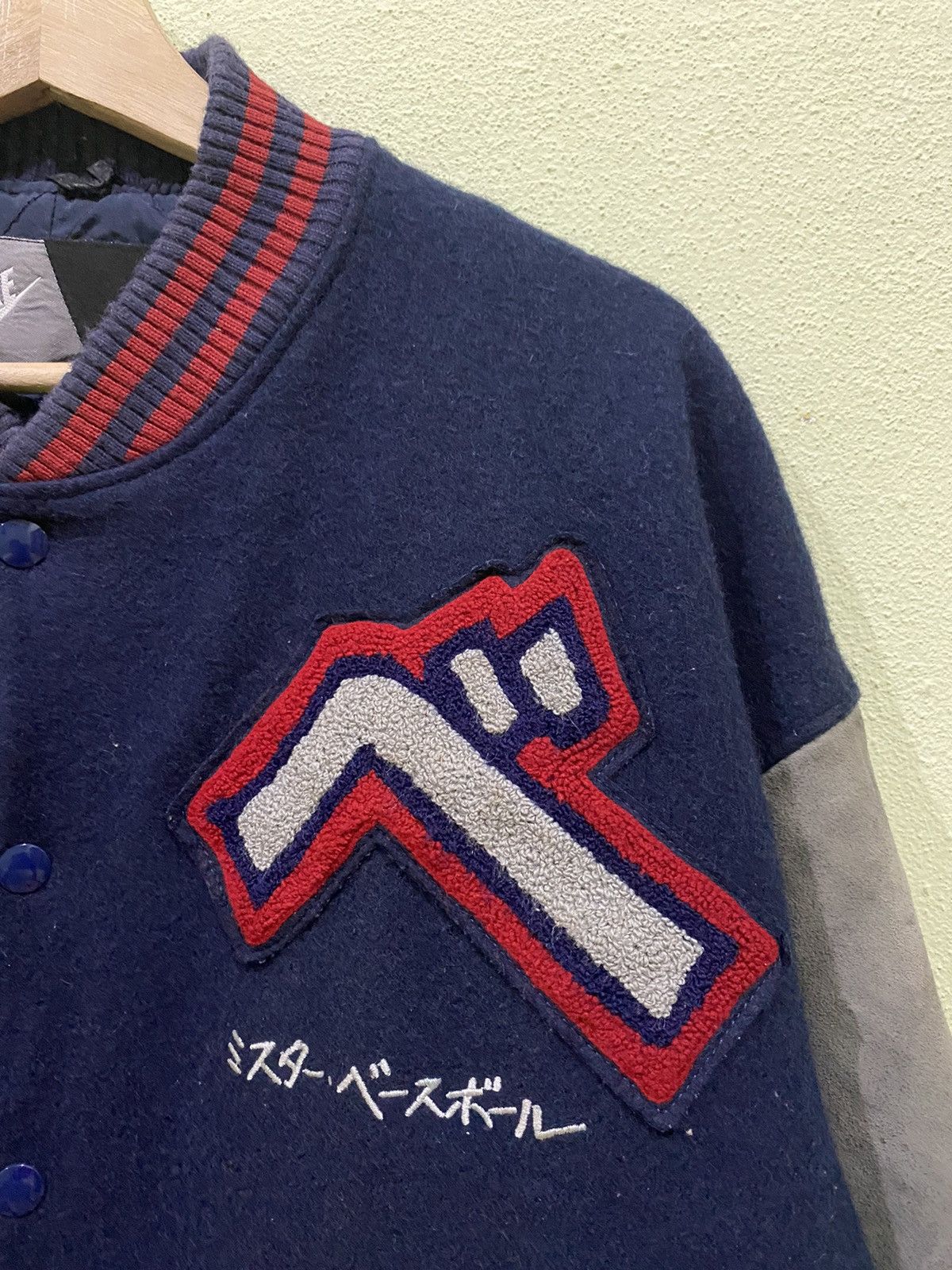 Nike 🔥Vintage Nike Varsity Jacket - Leather Size US M / EU 48-50 / 2 - 3 Thumbnail