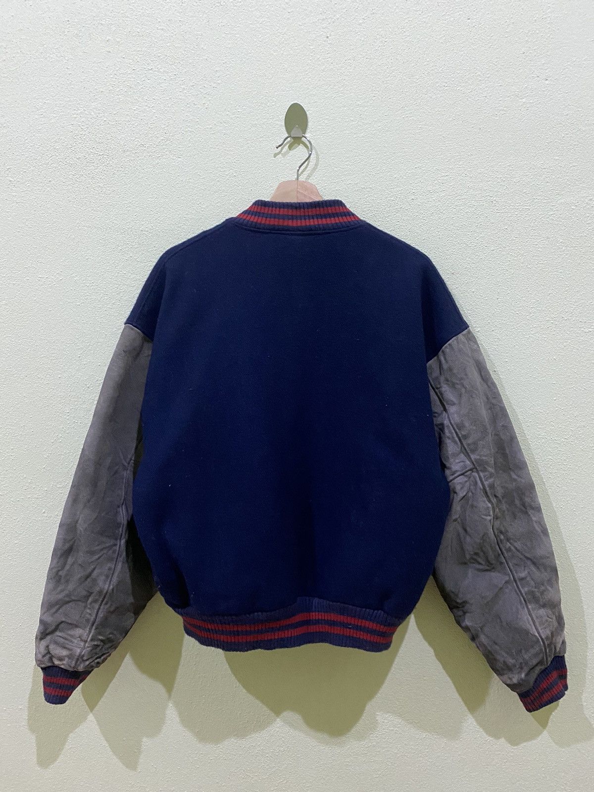 Nike 🔥Vintage Nike Varsity Jacket - Leather Size US M / EU 48-50 / 2 - 10 Thumbnail