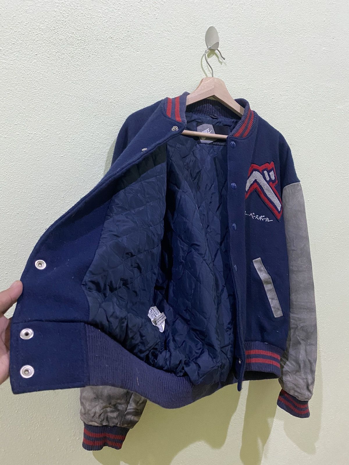 Nike 🔥Vintage Nike Varsity Jacket - Leather Size US M / EU 48-50 / 2 - 15 Thumbnail