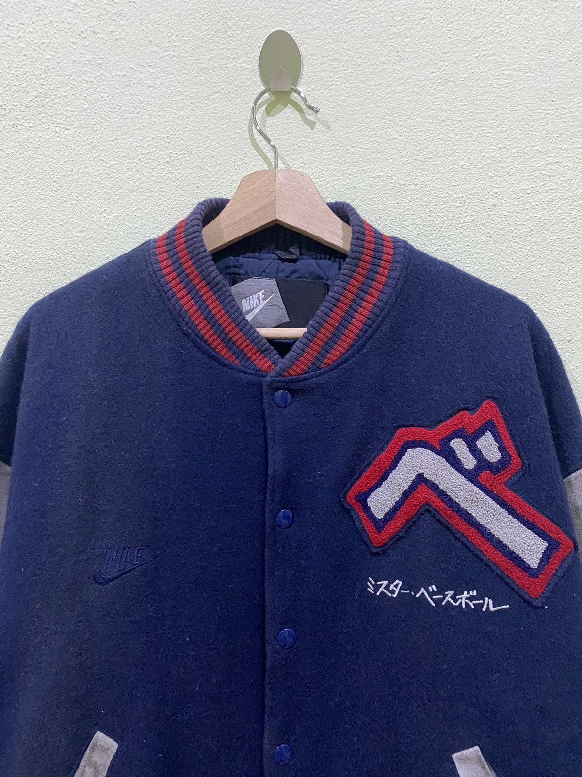 Nike 🔥Vintage Nike Varsity Jacket - Leather Size US M / EU 48-50 / 2 - 2 Thumbnail