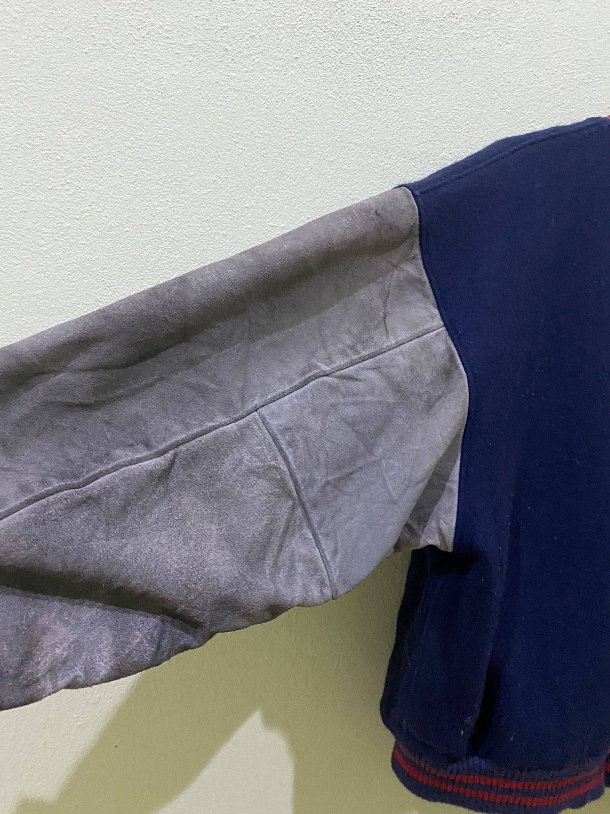 Nike 🔥Vintage Nike Varsity Jacket - Leather Size US M / EU 48-50 / 2 - 12 Thumbnail
