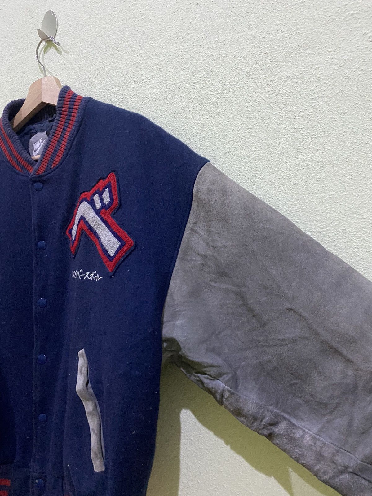 Nike 🔥Vintage Nike Varsity Jacket - Leather Size US M / EU 48-50 / 2 - 5 Thumbnail