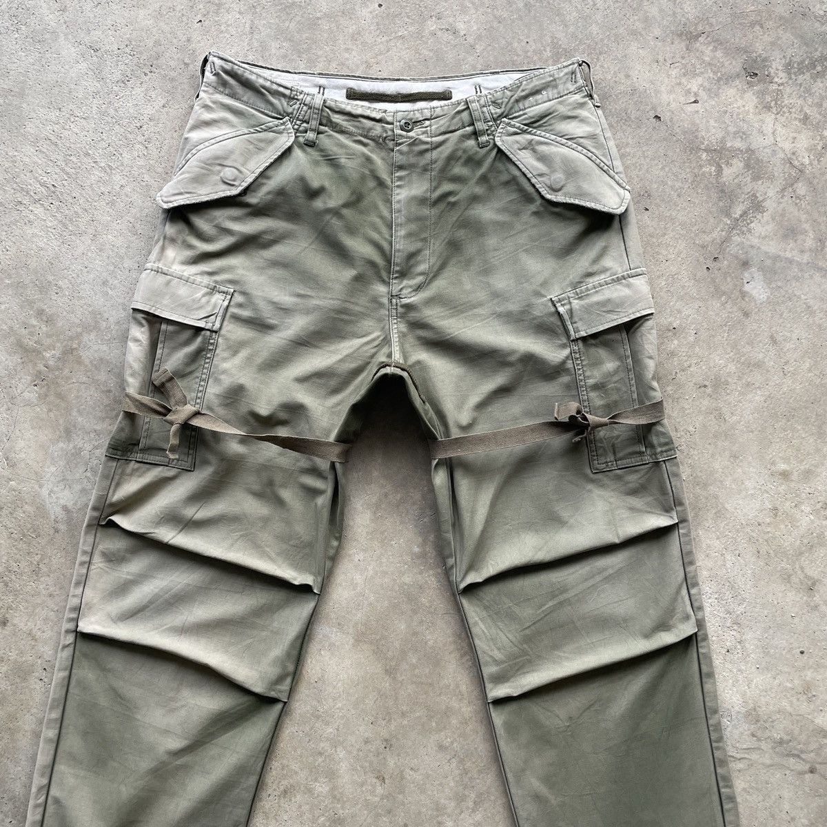 Japanese Brand Vintage Back Number Faded Cargo Parachute Bondage Pants W34 Size US 34 / EU 50 - 3 Thumbnail