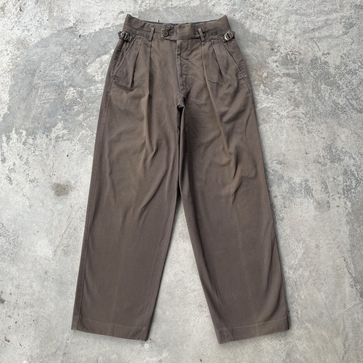 Vintage Isamu/Men Browns Faded Trousers Pants W27x29