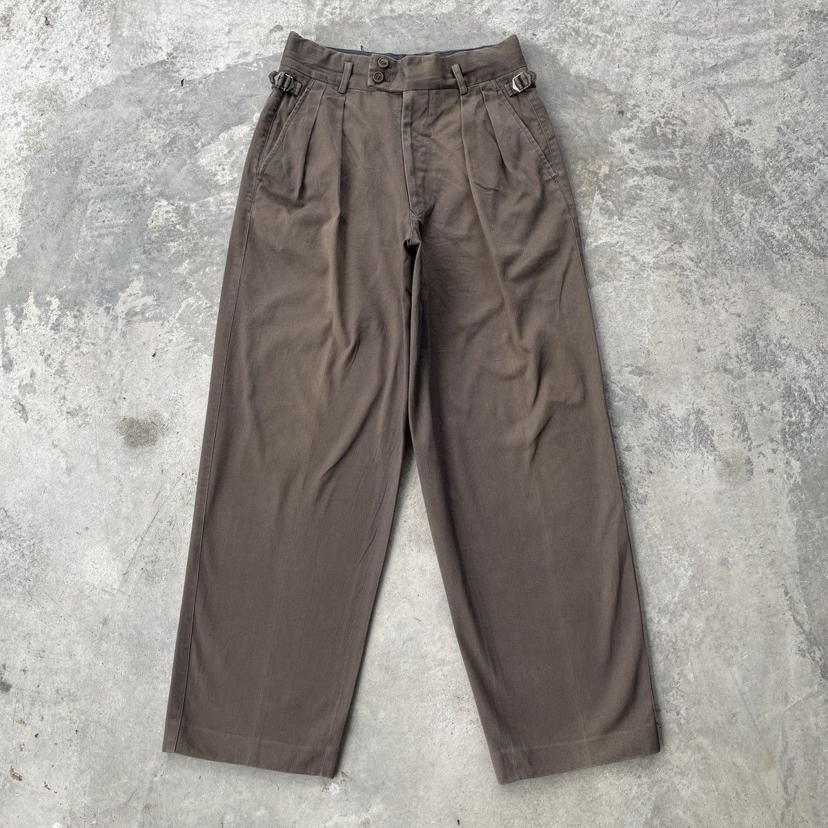 image of Isamu Katayama Backlash Vintage Isamu/men Browns Faded Trousers Pants W27X29, Men's