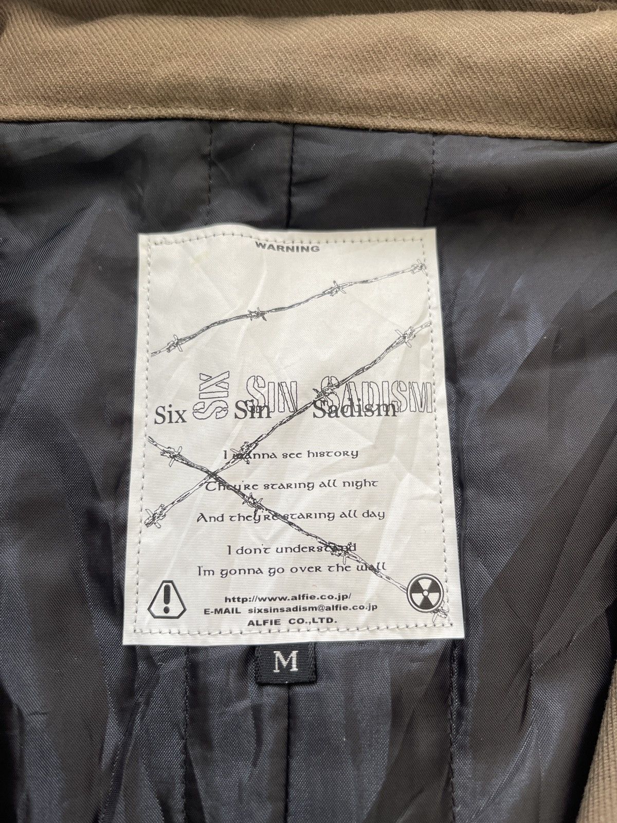 Japanese Brand Japanese Alfie Six Sin Sadism Long Jacket / Parka Size US M / EU 48-50 / 2 - 8 Thumbnail