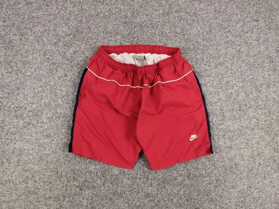 Nike × Vintage Vintage Nike Shorts Red Logo swoosh casual Y2K Streetwear Size US 34 / EU 50 - 1 Thumbnail