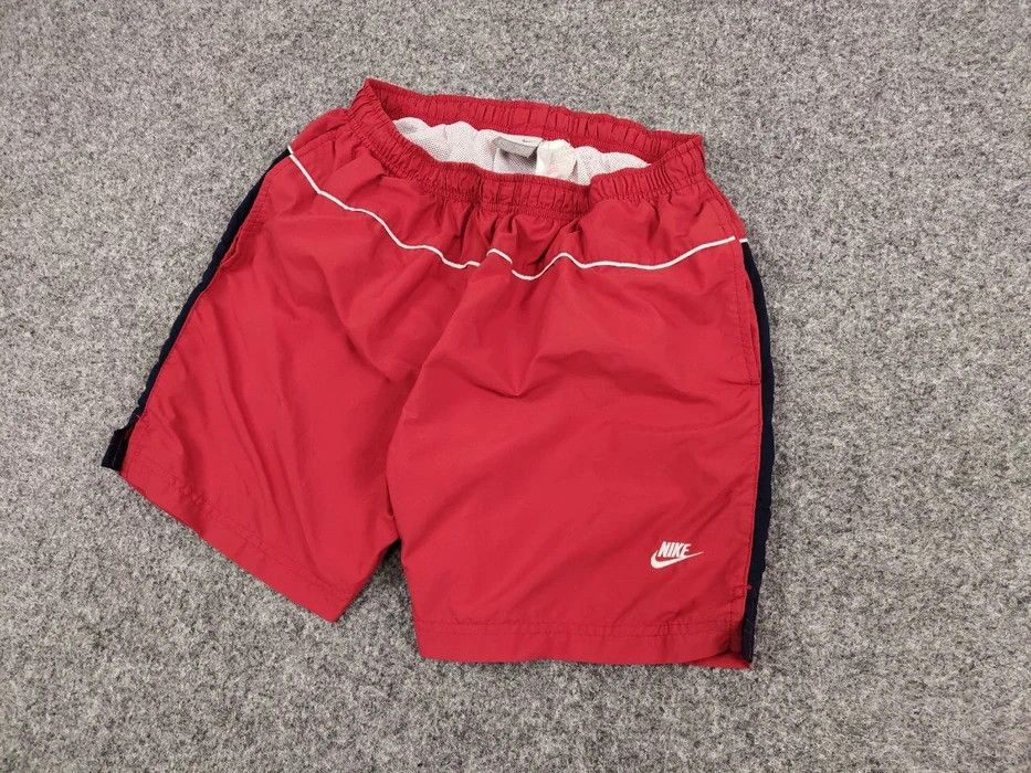Nike × Vintage Vintage Nike Shorts Red Logo swoosh casual Y2K Streetwear Size US 34 / EU 50 - 2 Thumbnail