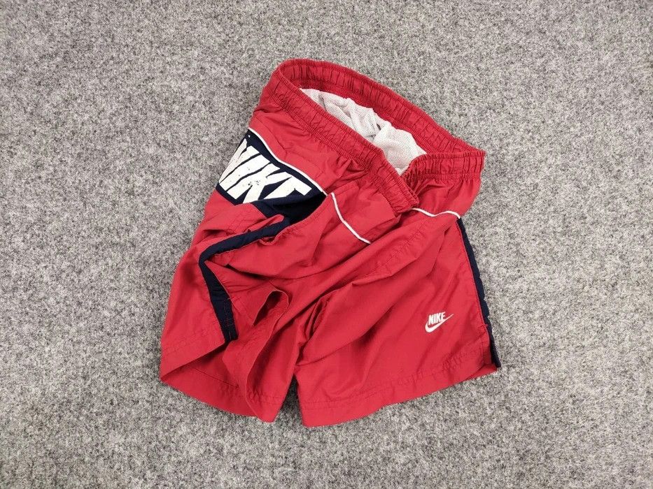Nike × Vintage Vintage Nike Shorts Red Logo swoosh casual Y2K Streetwear Size US 34 / EU 50 - 5 Thumbnail