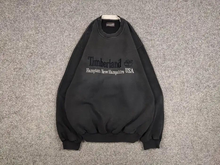 Vintage 90's Timberland Logo Weather Gear Faded Sweatshirt