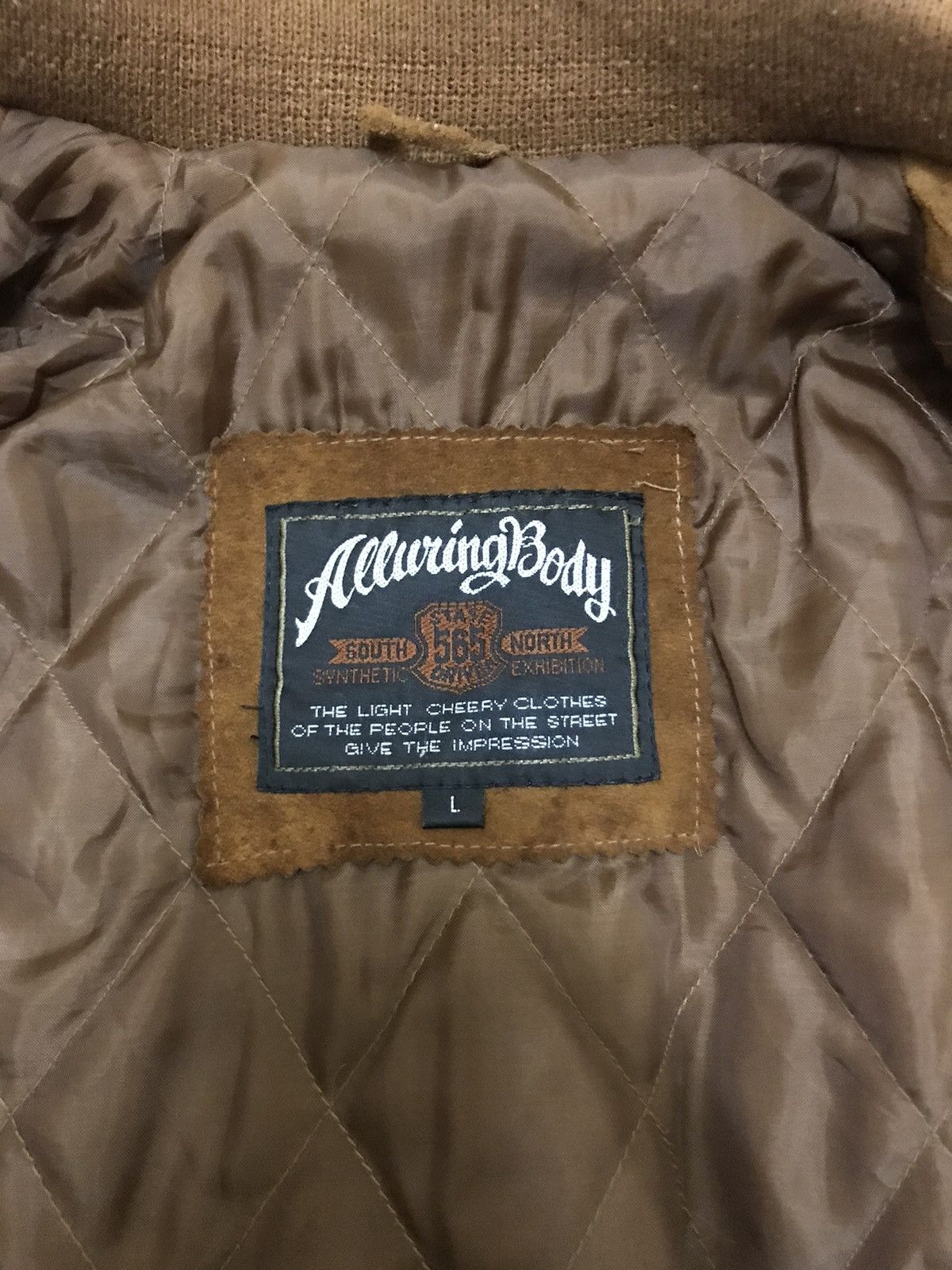 Japanese Brand × Vintage Vintage Alluring Body Bomber Leather Jacket Size US L / EU 52-54 / 3 - 5 Thumbnail