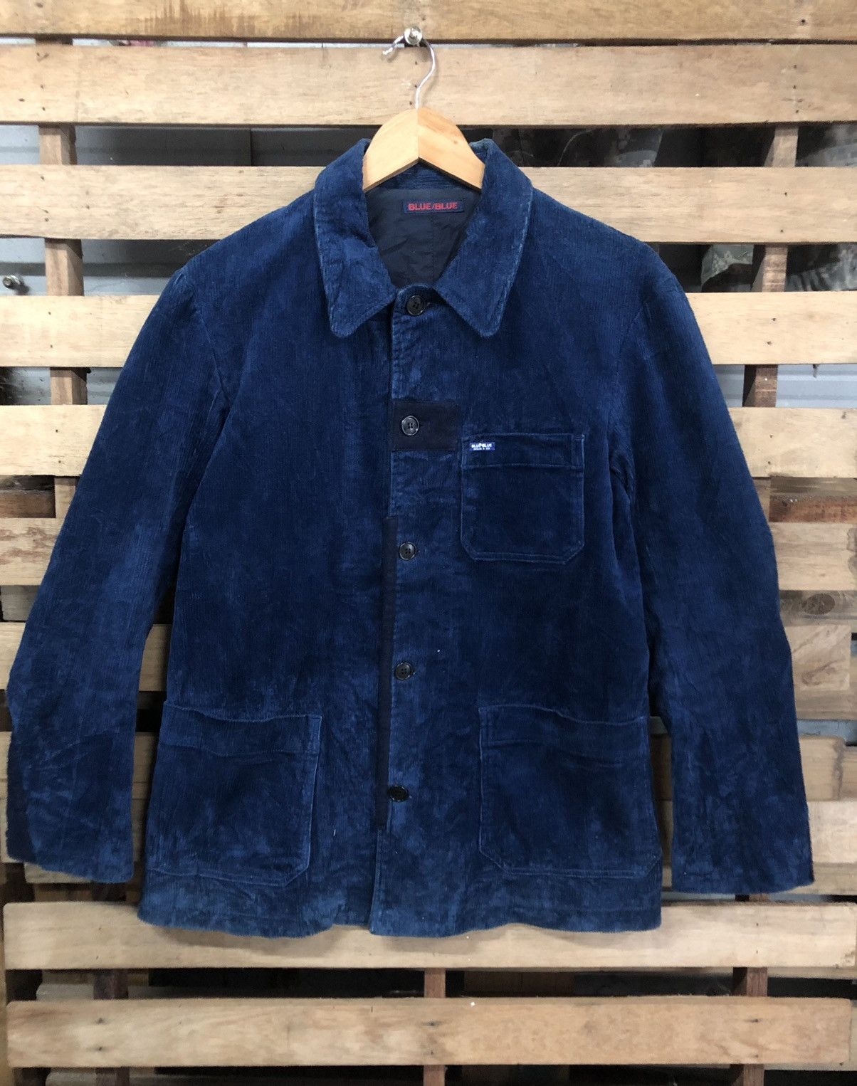 image of Corduroi Club Blue Blue Seilin & Co Corduroi Jacket Made Japan, Men's (Size Medium)