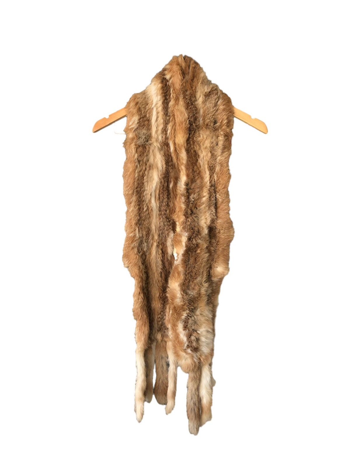 image of Mink Fur Coat x Vintage Realunbrands Fox Fur Scarf in Brown, Women's