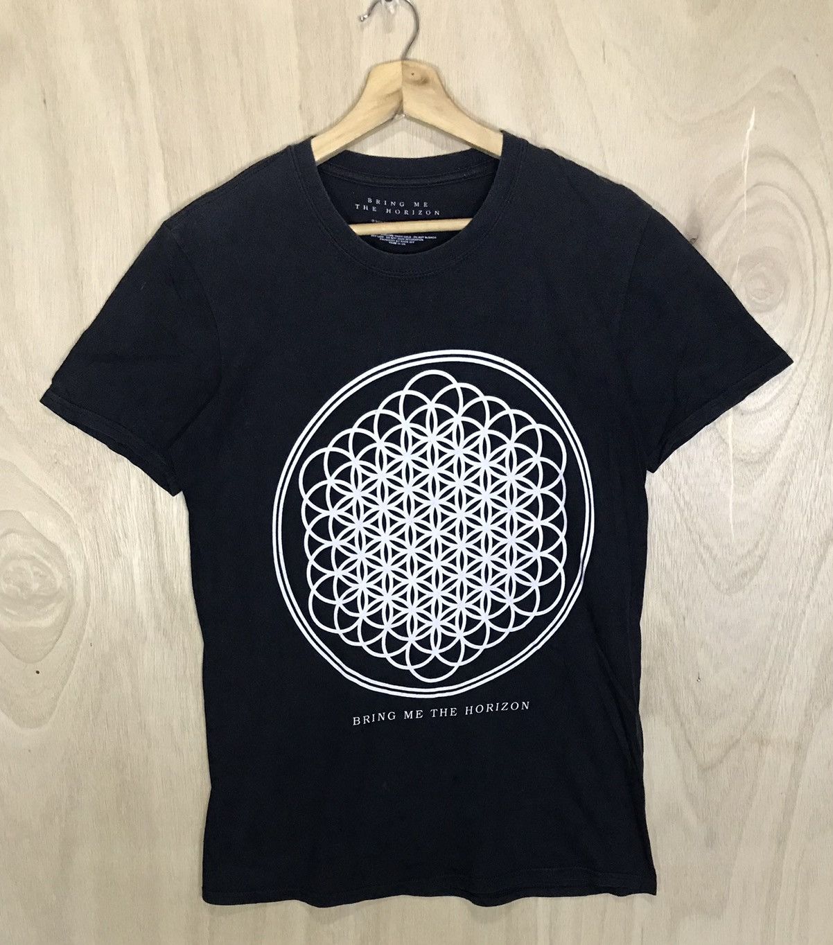 image of Band Tees x Rock Band British Rock Band Bring Me The Horizon Tour Tees in Faded Black (Size Medium)