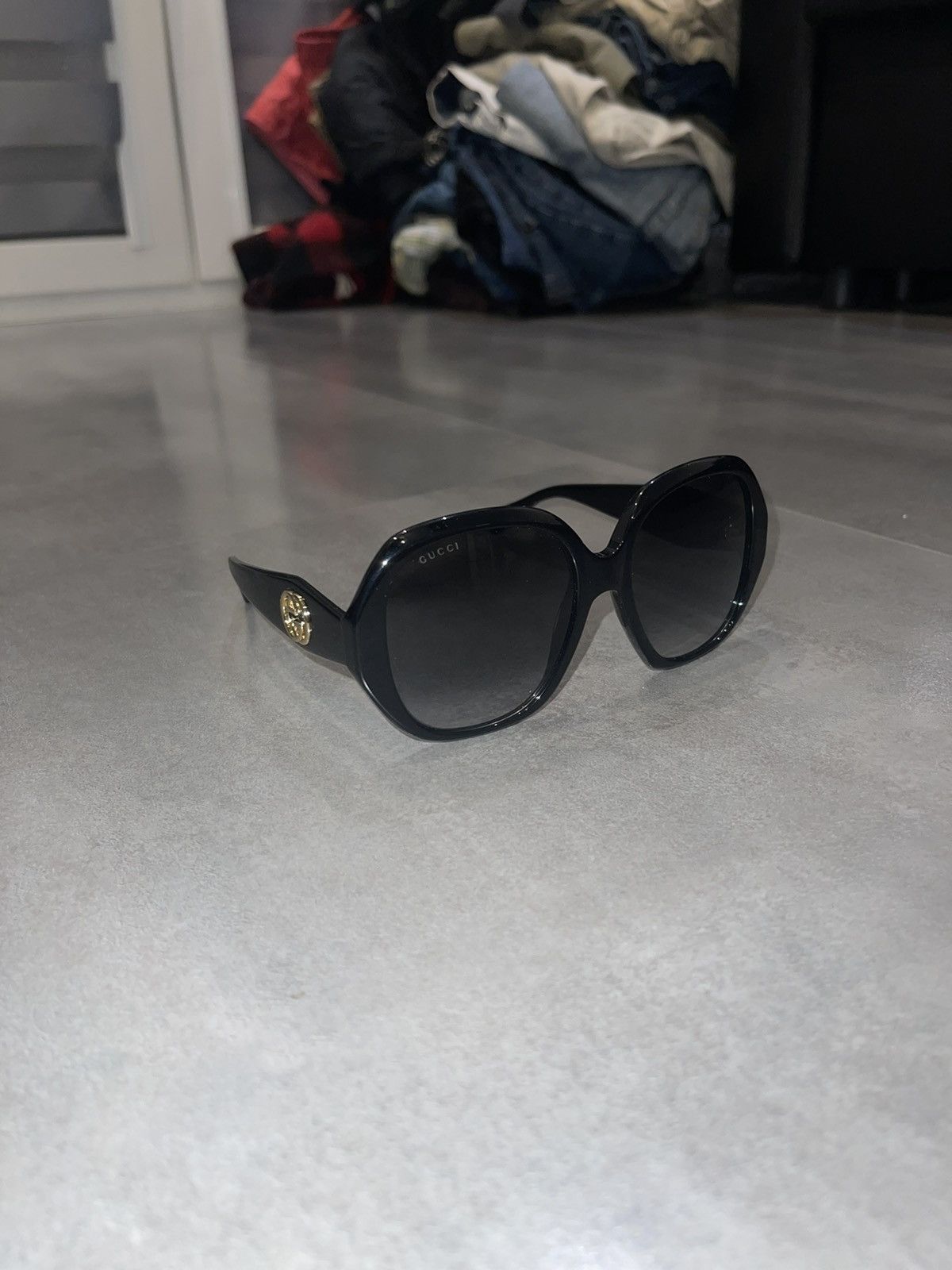 Gucci Gucci GG0796S "GG' Logo Black Sunglasses Size ONE SIZE - 3 Thumbnail