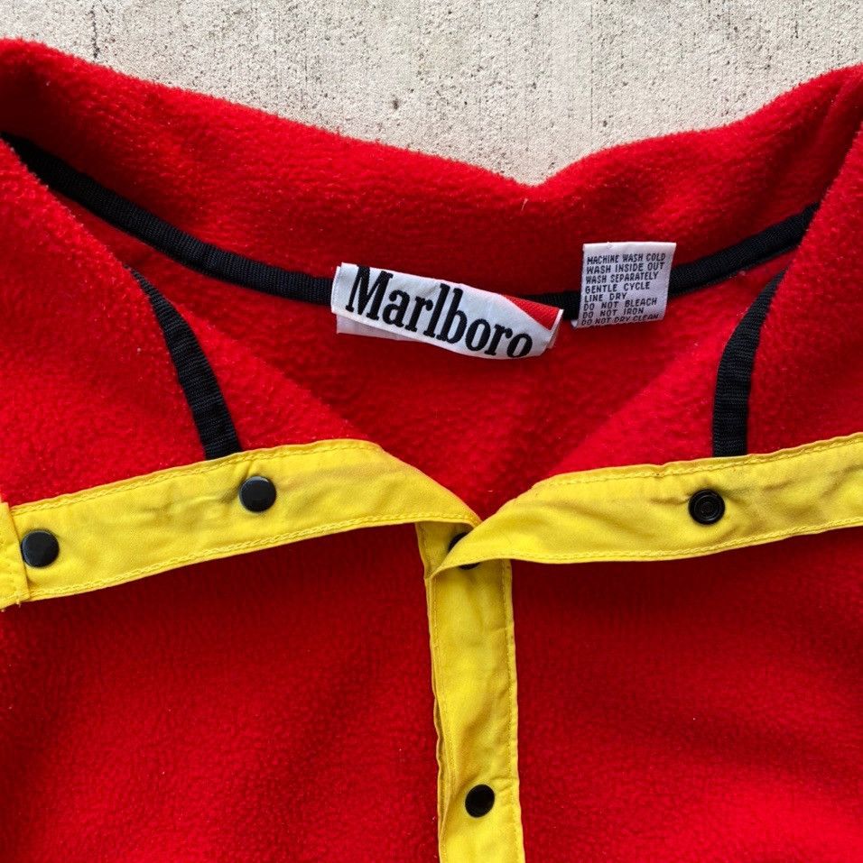 Marlboro × Vintage *RARE* Vintage Archived 90s Marlboro Fleece Pullover Size US XL / EU 56 / 4 - 2 Thumbnail