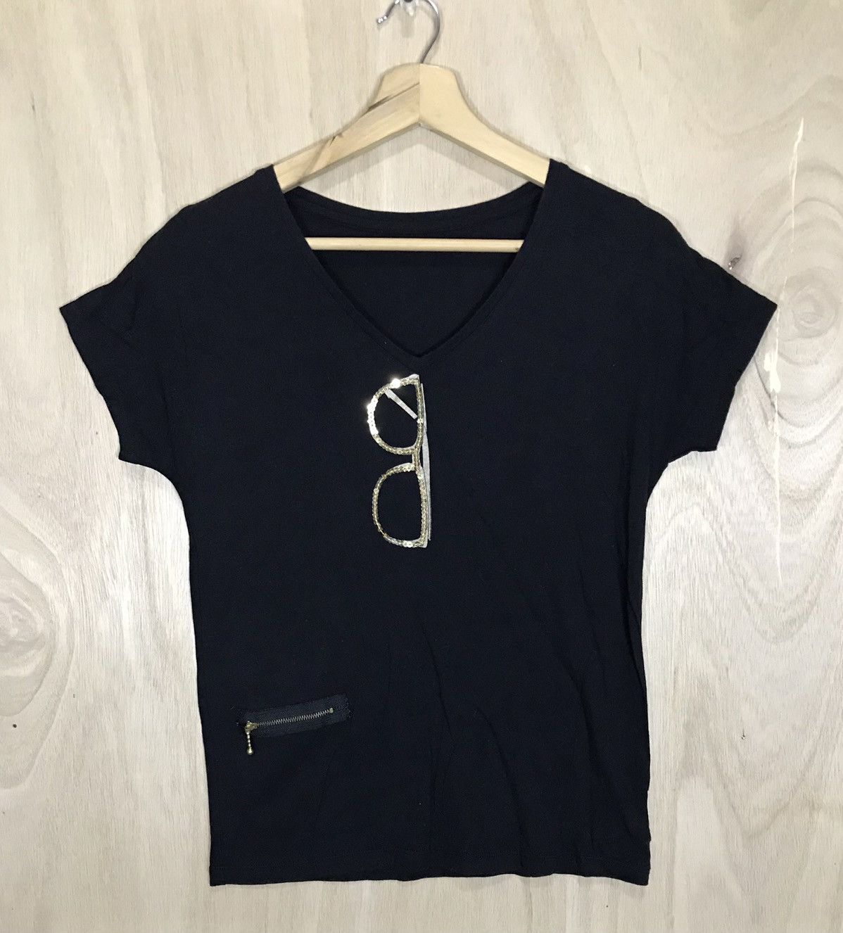 Image of Adam Et Rope Tees in Black, Women's (Size Small)