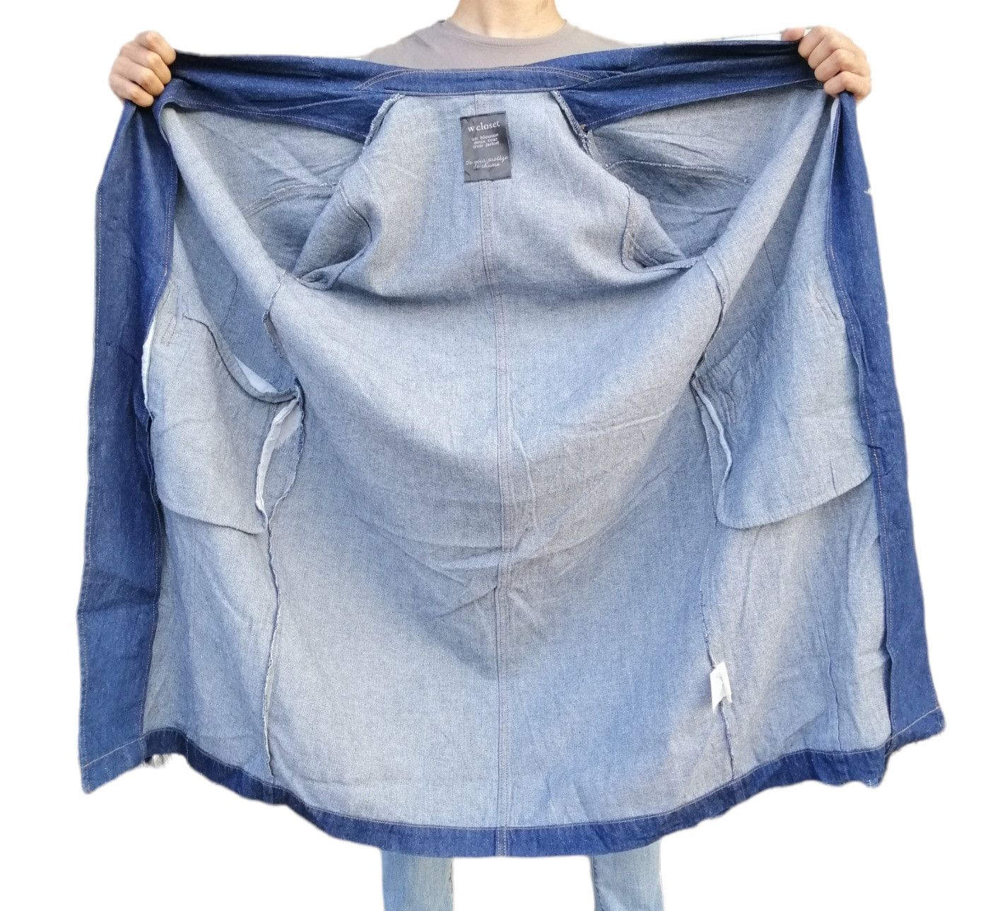 Japanese Brand Vintage Japanese Brand w closet Denim Duster Jacket Size US S / EU 44-46 / 1 - 11 Thumbnail