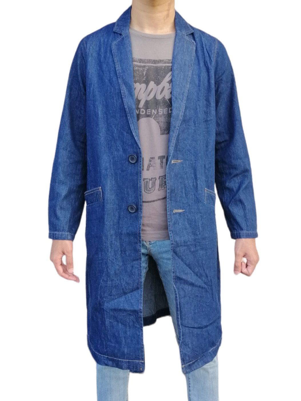 Japanese Brand Vintage Japanese Brand w closet Denim Duster Jacket Size US S / EU 44-46 / 1 - 10 Thumbnail
