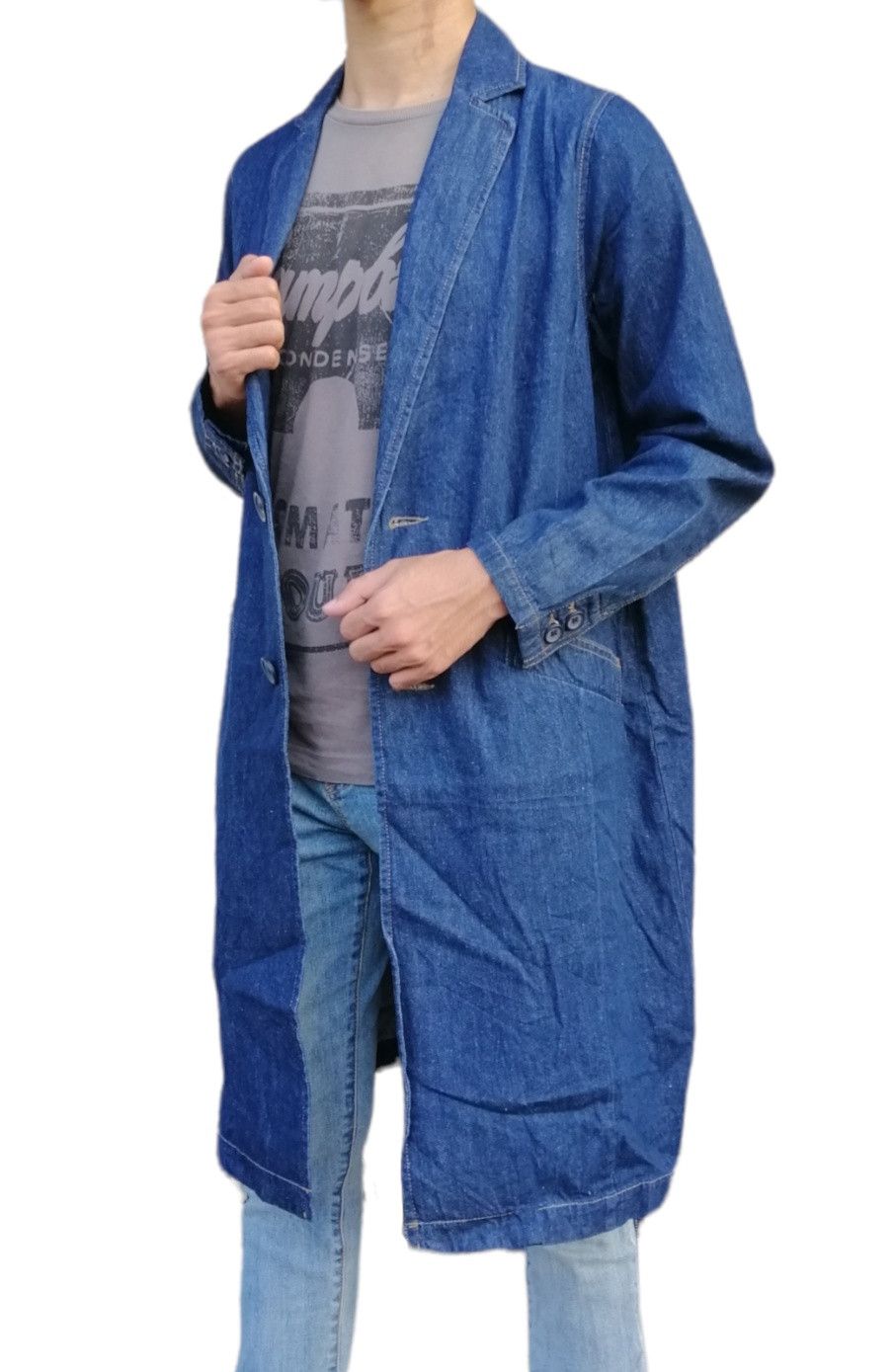 Japanese Brand Vintage Japanese Brand w closet Denim Duster Jacket Size US S / EU 44-46 / 1 - 9 Thumbnail