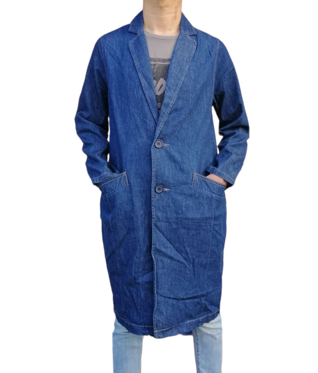 Japanese Brand Vintage Japanese Brand w closet Denim Duster Jacket Size US S / EU 44-46 / 1 - 2 Thumbnail