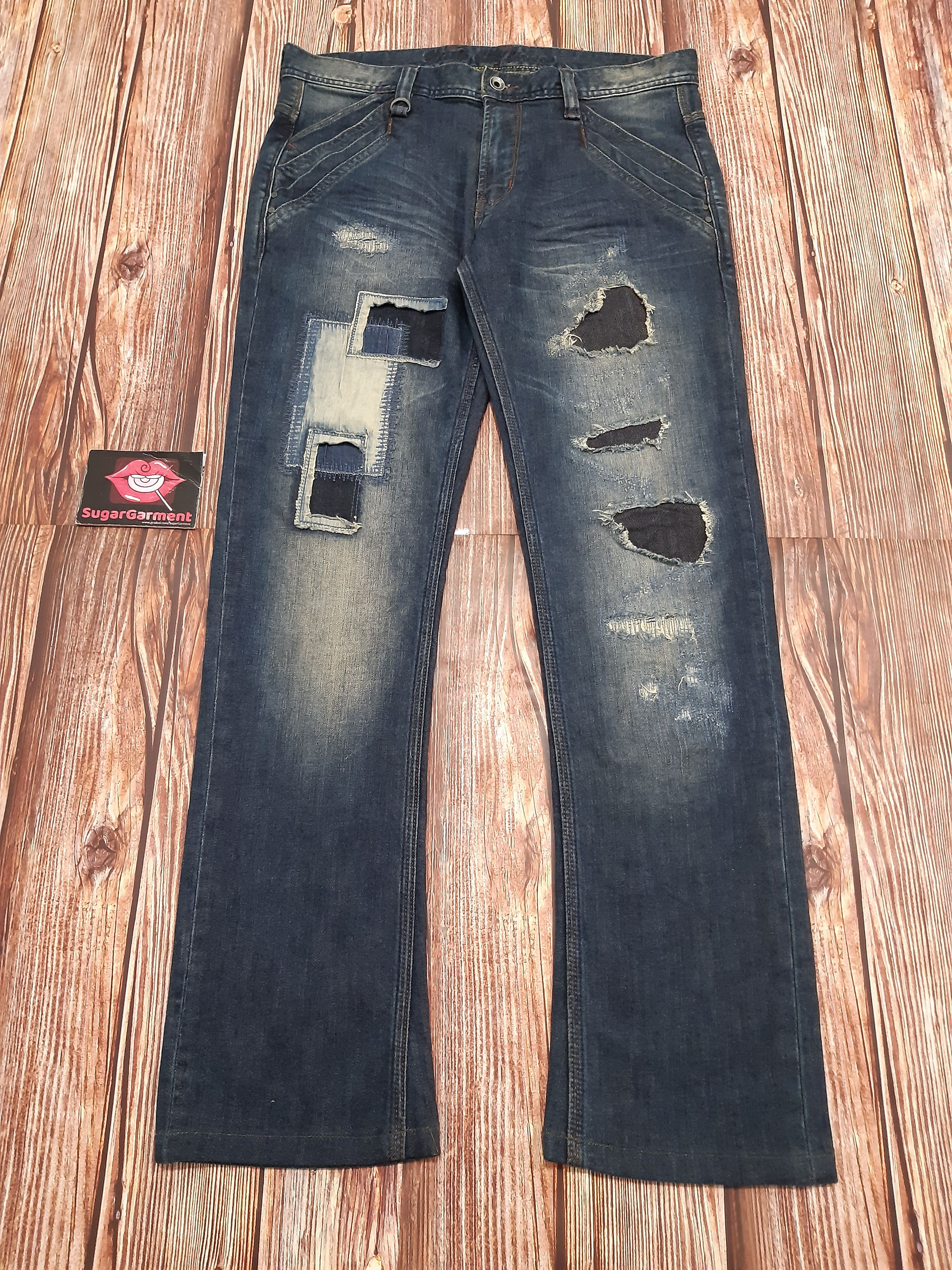 Japanese Brand × Vintage Japanese Jeans Patchworks NCFM Vintage Size US 34 / EU 50 - 1 Thumbnail