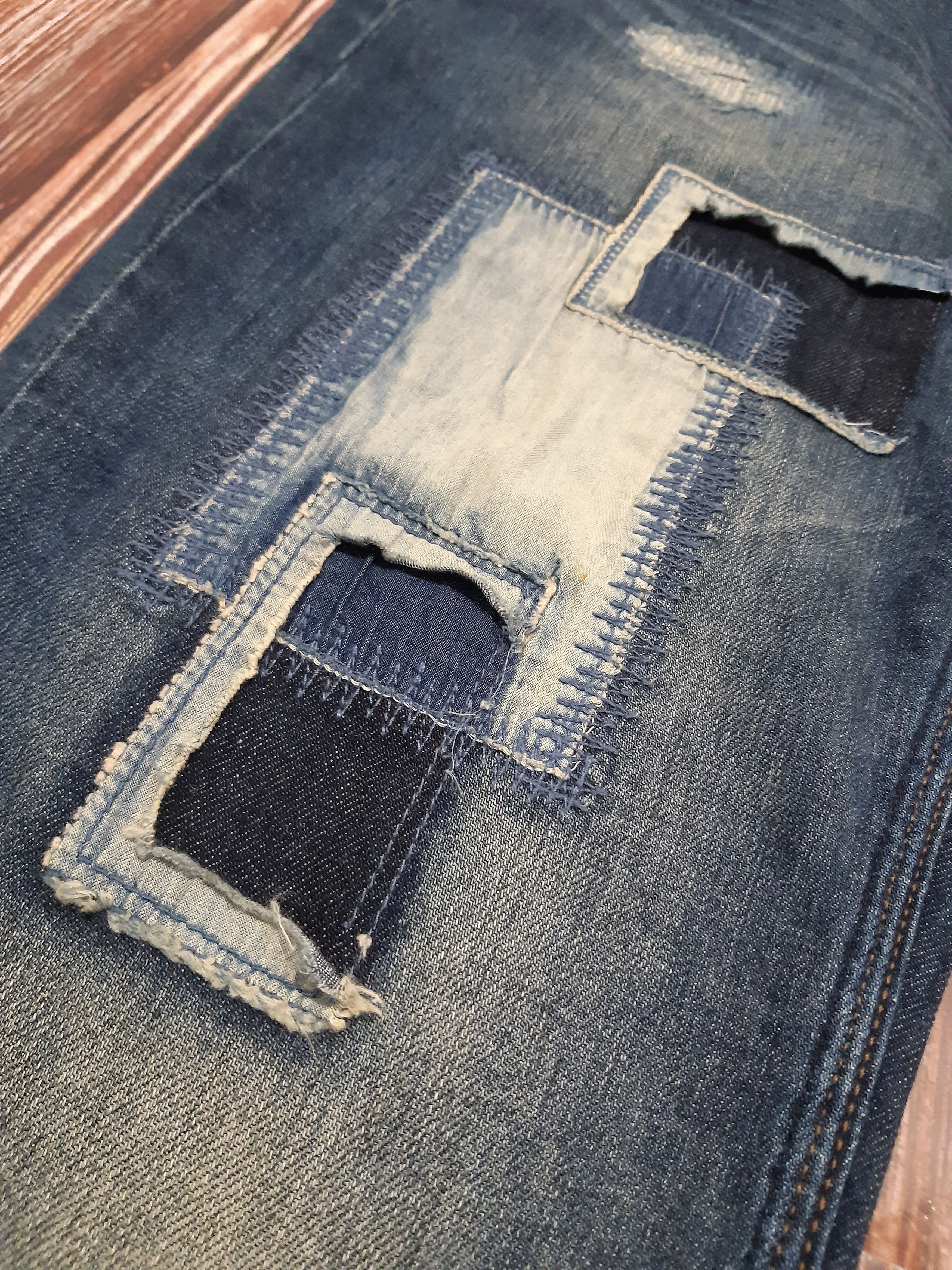 Japanese Brand × Vintage Japanese Jeans Patchworks NCFM Vintage Size US 34 / EU 50 - 3 Thumbnail