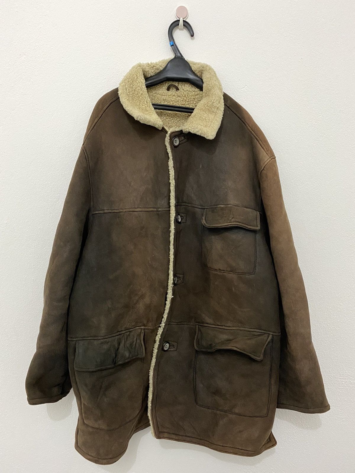Hugo Boss 🔥Vintage Hugo Boss Sheep Skin Faded Design Size US XL / EU 56 / 4 - 3 Thumbnail