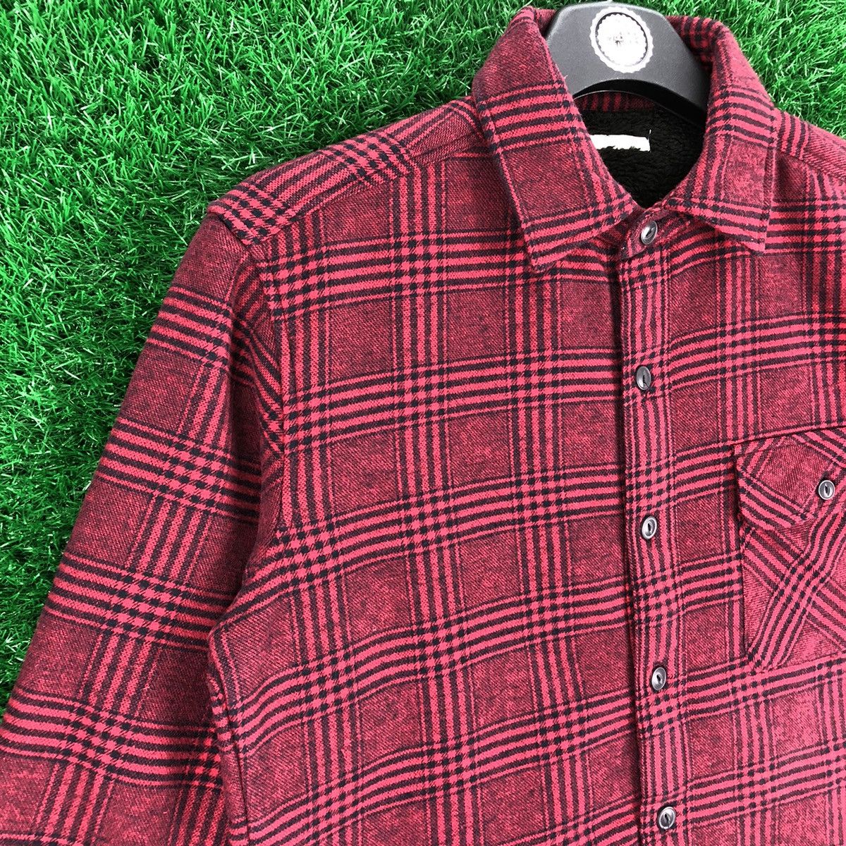 Flannel × GU Flannel Single Pocket Sherpa Lining Cat Eye Button up by GU Size US S / EU 44-46 / 1 - 2 Thumbnail