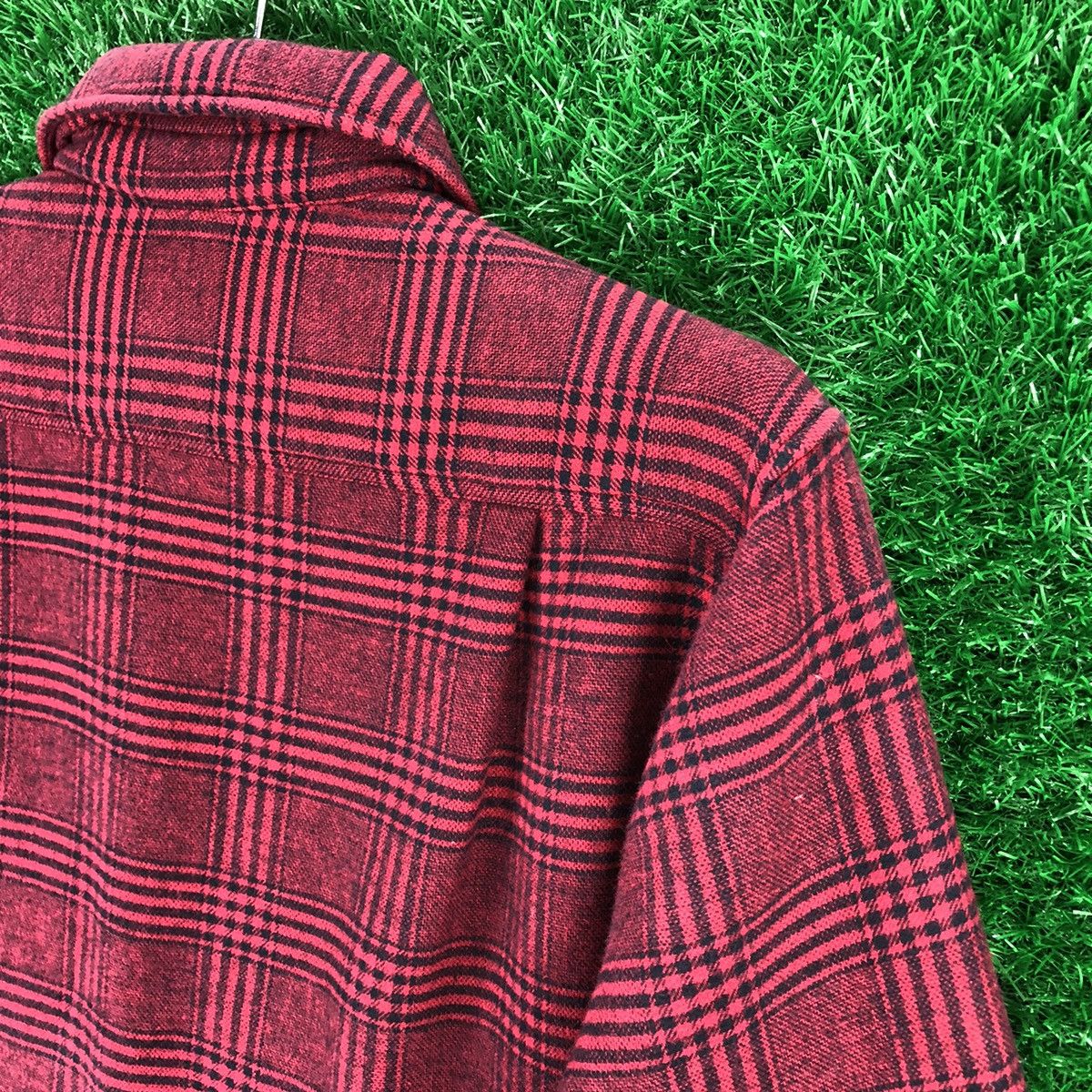 Flannel × GU Flannel Single Pocket Sherpa Lining Cat Eye Button up by GU Size US S / EU 44-46 / 1 - 5 Thumbnail