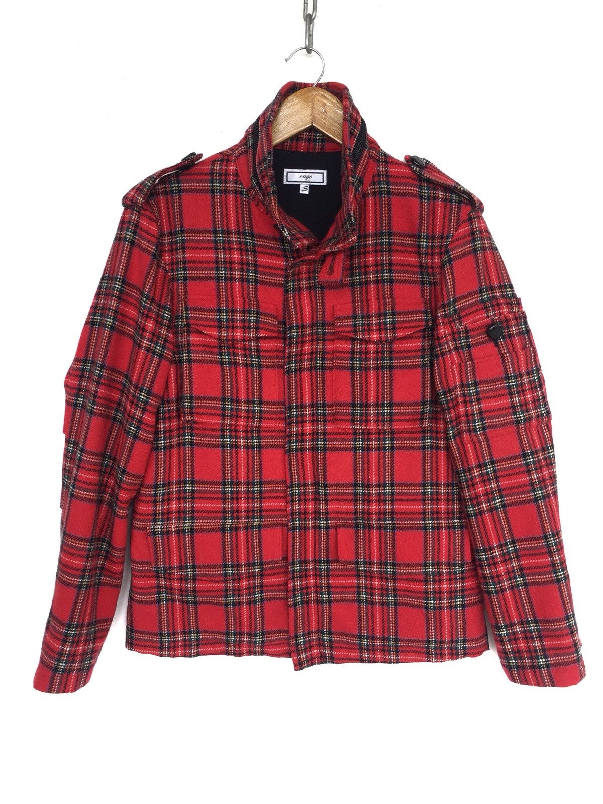 Tornado Mart Rage 🇯🇵 Bondage Plaid Multi Pocket Tactical Jacket Size US M / EU 48-50 / 2 - 1 Thumbnail