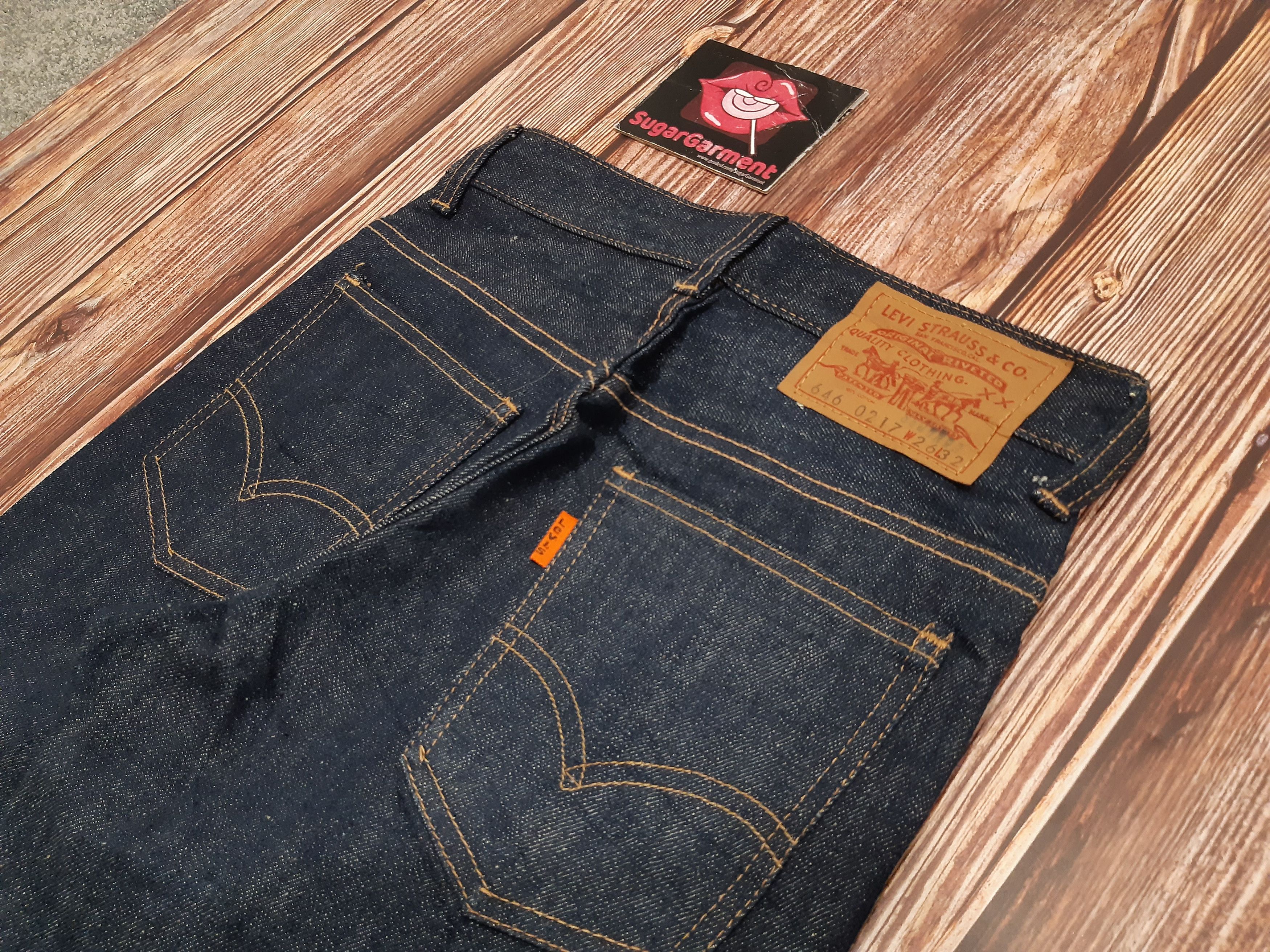 Levi's × Vintage Levis 646 Jeans Flare Bell Bottom Bootcut Orange Tab Size US 27 - 8 Thumbnail